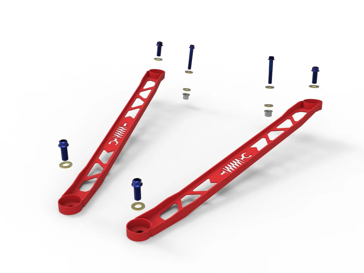 aFe Strut Brace Front Bar Toyota GR Supra (2020-2026) 450-721003 Bolt On Install - Red / Black / Blue / Silver - Image 4