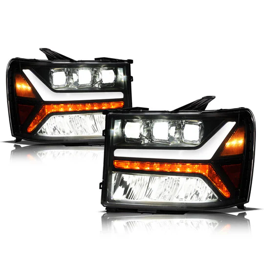 Alpha Owls Projector Headlights Chevy Silverado / GMC Sierra (07-14) 5500K Super White LED - Image 5