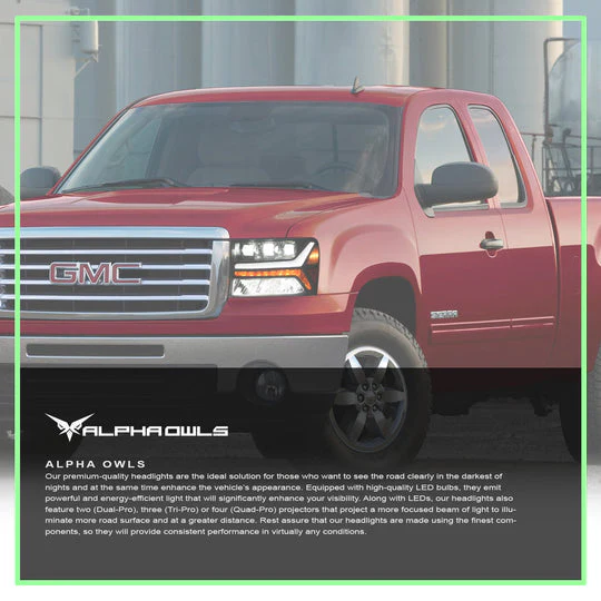 Alpha Owls Projector Headlights Chevy Silverado / GMC Sierra (07-14) 5500K Super White LED - Image 7