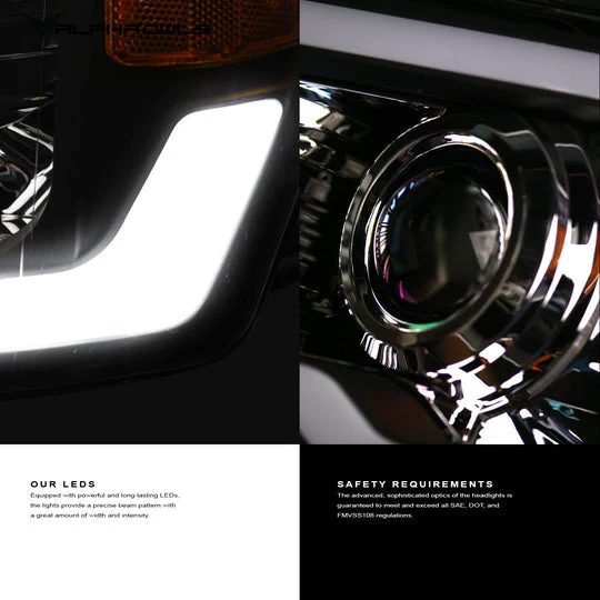 Alpha Owls Projector Headlights Chevy Silverado / GMC Sierra (07-14) 5500K Super White LED - Image 9