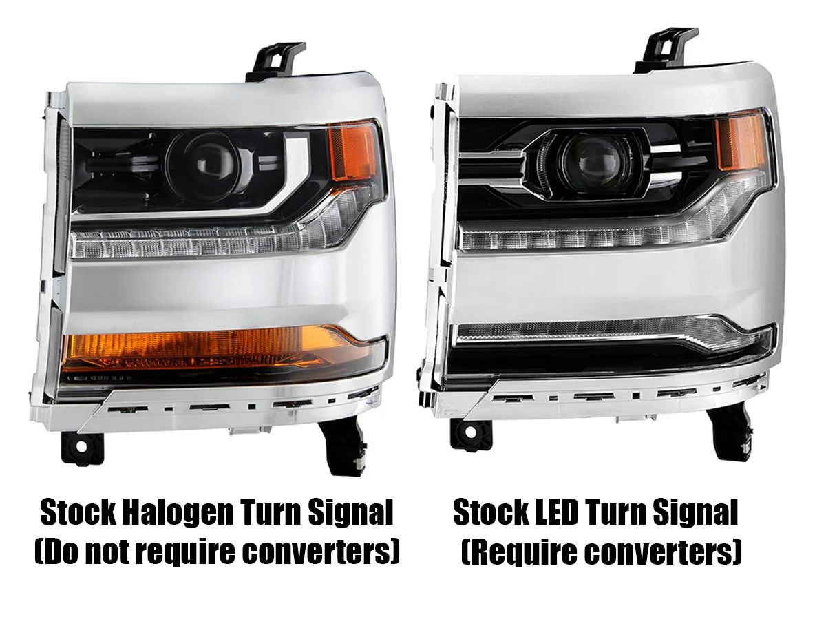 AlphaRex LED Projector Headlights Chevy Silverado 1500 (16-18) [LUXX Series - DRL Light Tube] Alpha-Black / Black / Chrome - Image 24