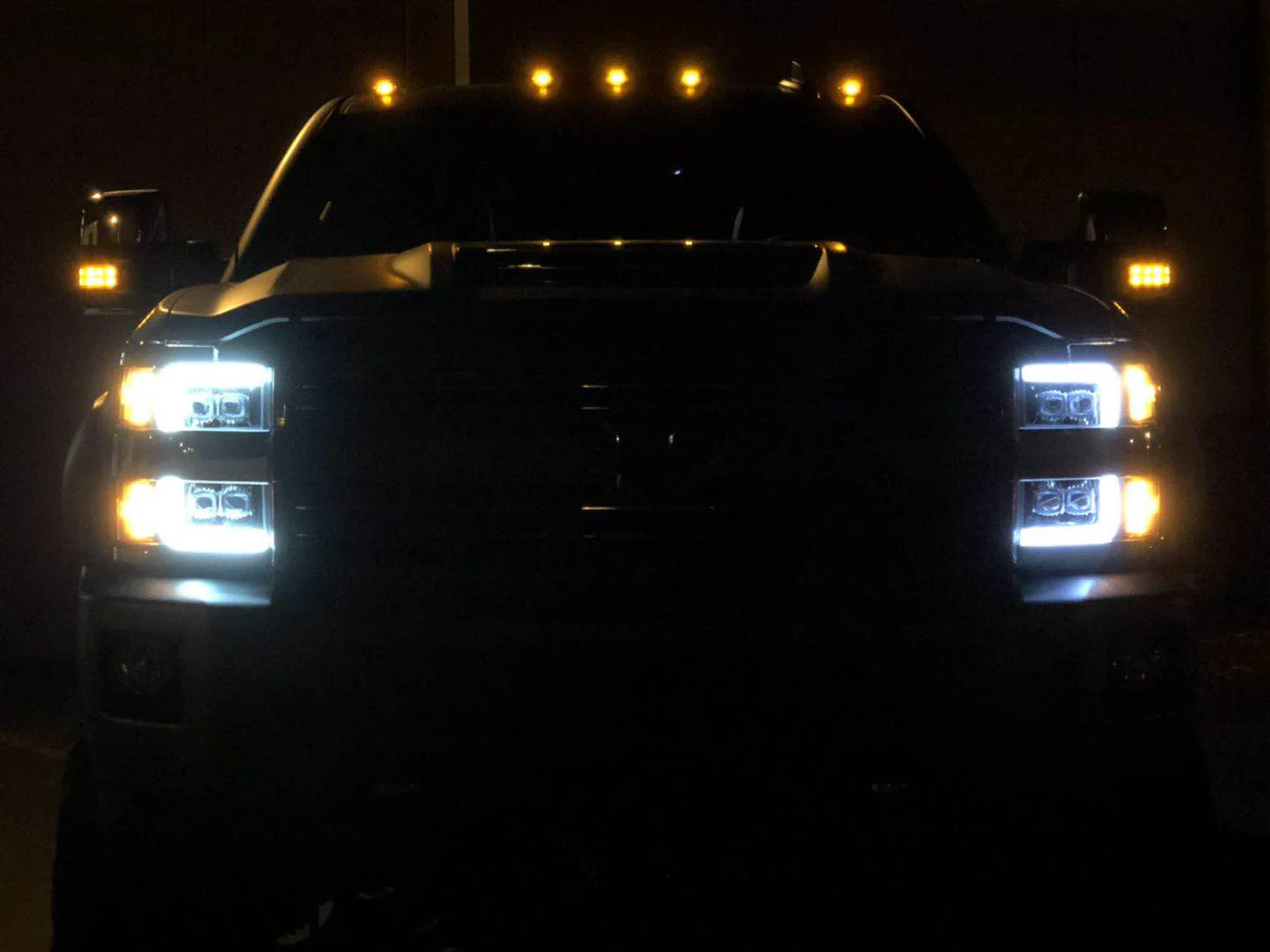 AlphaRex LED Projector Headlights Chevy Silverado 2500HD/3500HD (15-19) [3D Ice-Cube LED - NOVA Series w/ DRL] Black / Chrome / Jet Black - Image 24