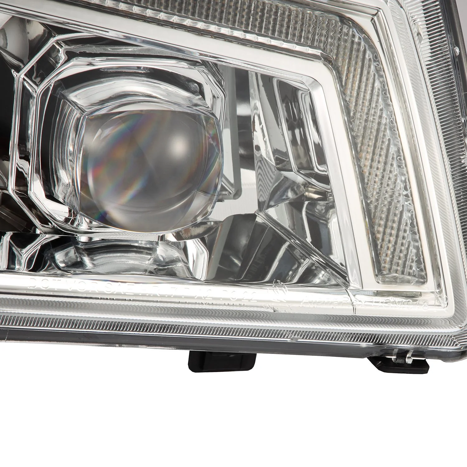 AlphaRex LED Projector Headlights Chevy Silverado w/o Body Cladding (03-06) [3D Ice-Cube LED - NOVA Series w/ DRL] Alpha-Black / Chrome / Black - Image 11
