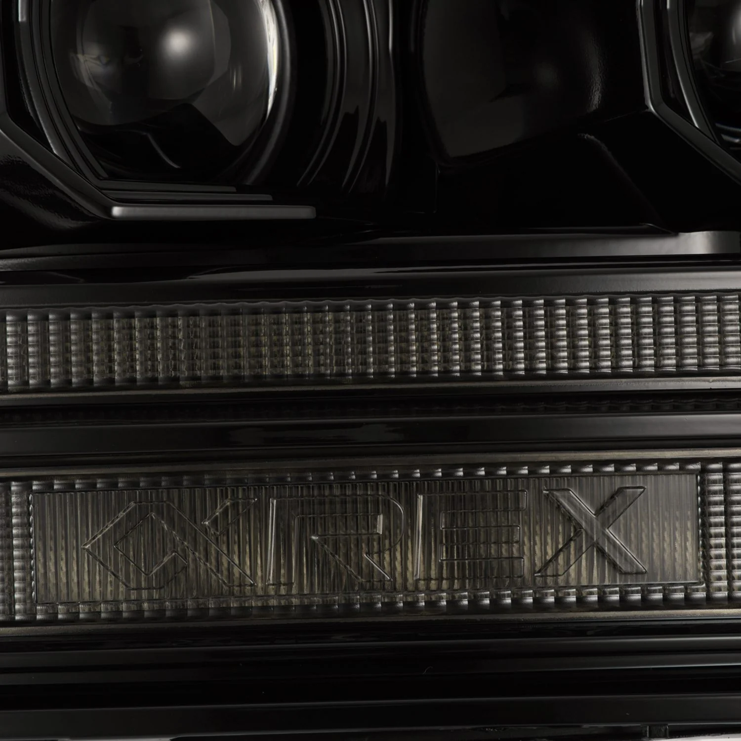 AlphaRex LED Projector Headlights Dodge Ram (09-18) [5th Gen Version LUXX Series - DRL Light Tube] Alpha-Black / Black / Chrome - Image 15