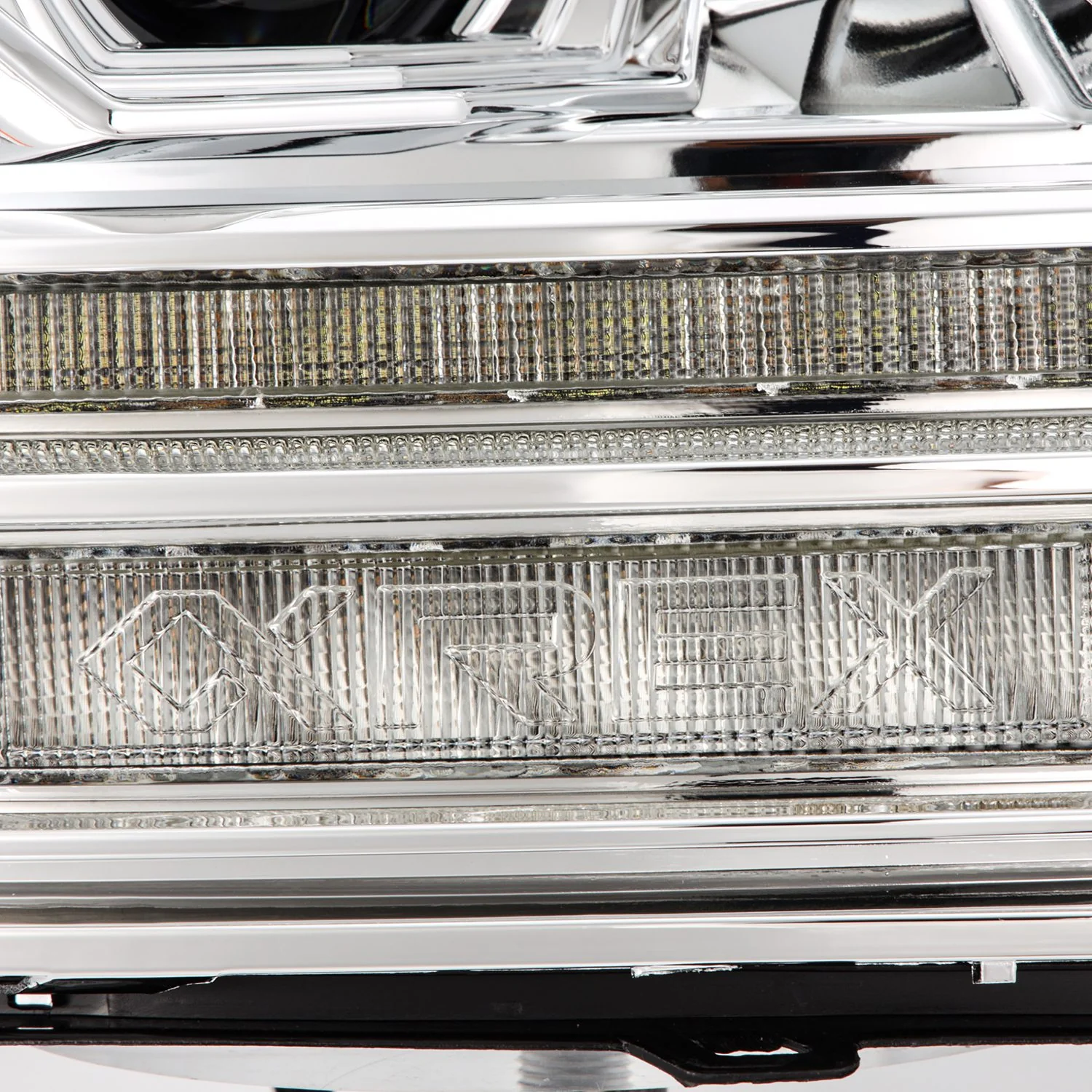 AlphaRex LED Projector Headlights Dodge Ram (09-18) [5th Gen Version LUXX Series - DRL Light Tube] Alpha-Black / Black / Chrome - Image 9