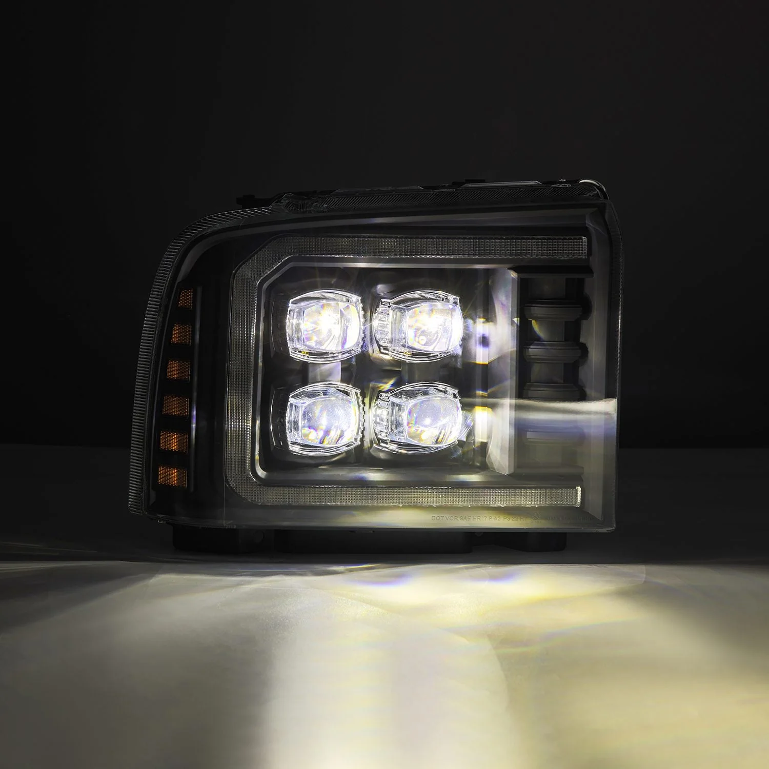 AlphaRex LED Projector Headlights Ford Excursion (05-07) [3D Ice-Cube LED - NOVA Series w/ DRL] Alpha-Black or Black - Image 8