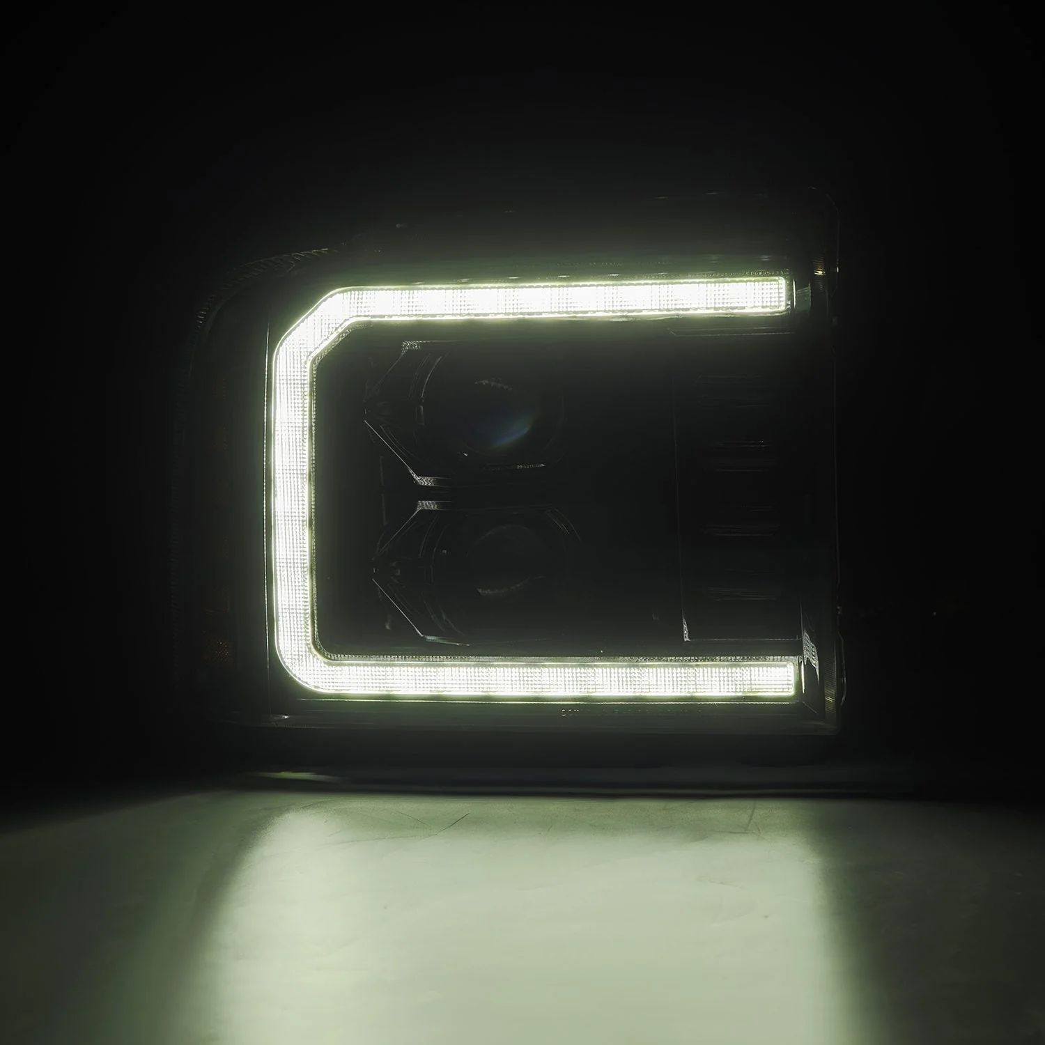 AlphaRex LED Projector Headlights Ford Excursion (05-07) [LUXX Series - DRL Light Tube] Black or Alpha-Black - Image 8