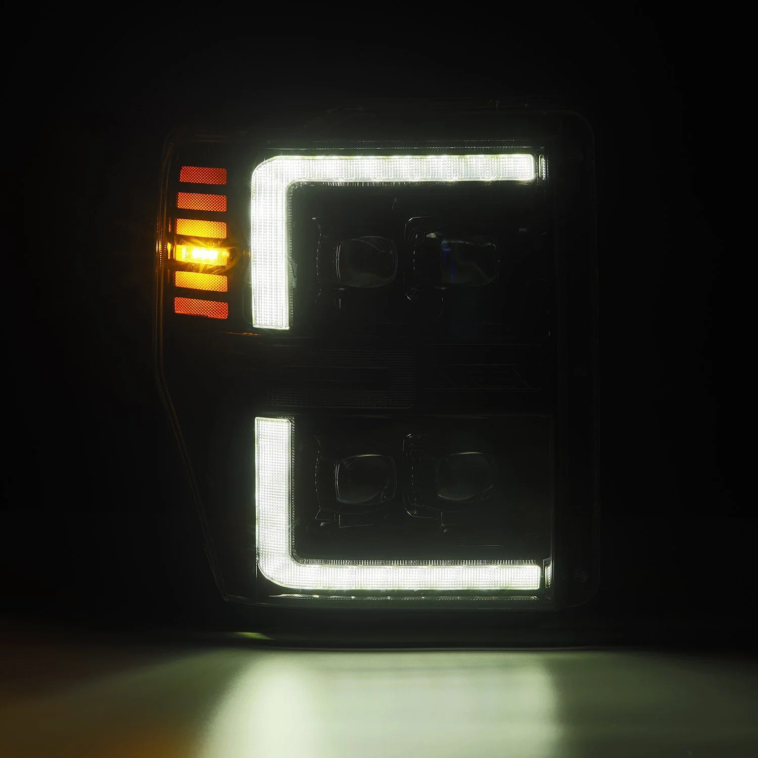 AlphaRex LED Projector Headlights Ford Excursion (08-10) [3D Ice-Cube LED - NOVA Series w/ DRL] Alpha-Black or Black - Image 11
