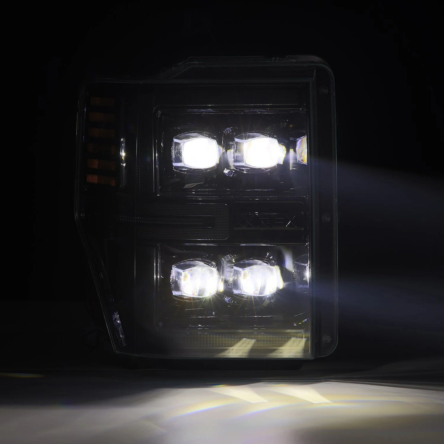 AlphaRex LED Projector Headlights Ford Excursion (08-10) [3D Ice-Cube LED - NOVA Series w/ DRL] Alpha-Black or Black - Image 12