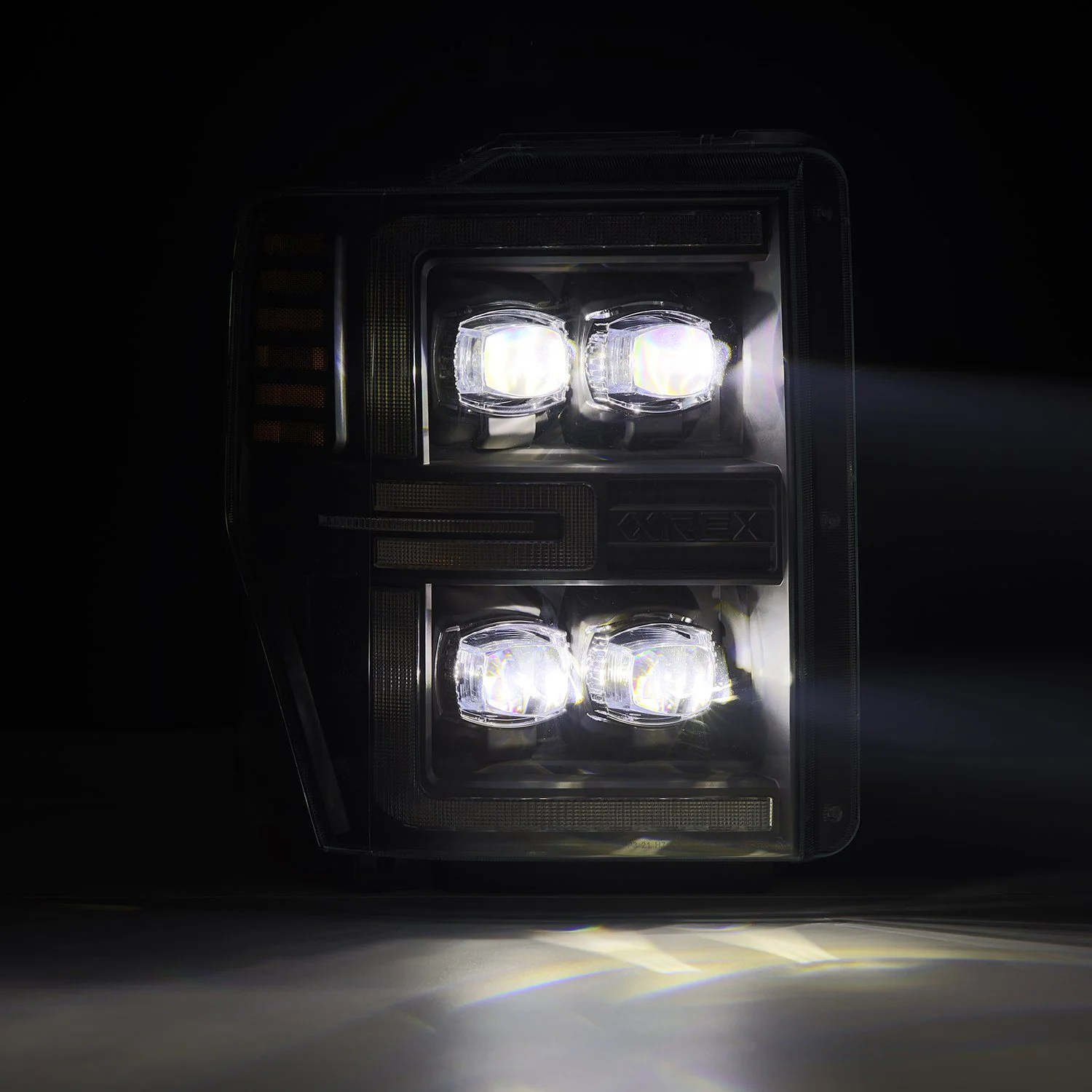 AlphaRex LED Projector Headlights Ford Excursion (08-10) [3D Ice-Cube LED - NOVA Series w/ DRL] Alpha-Black or Black - Image 5