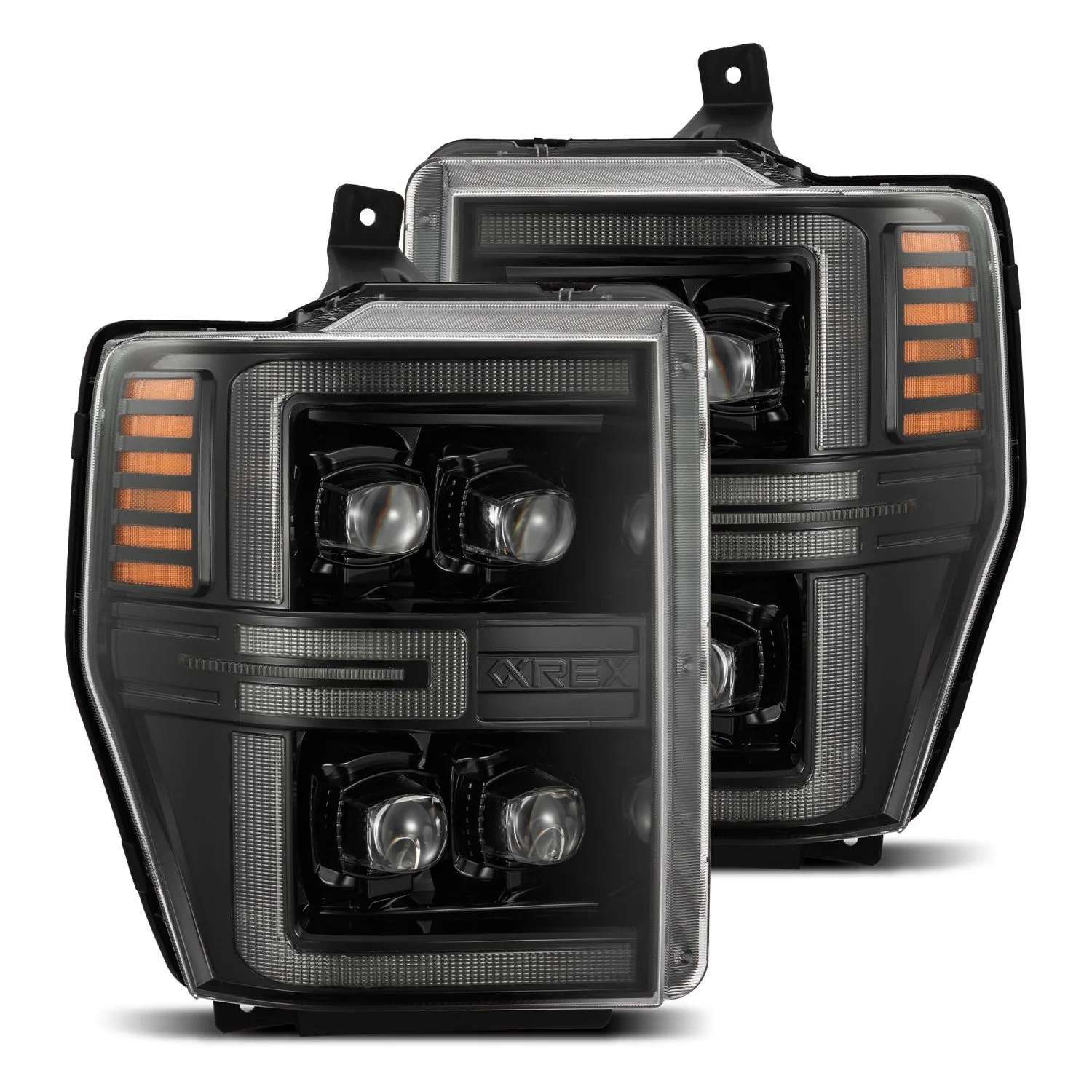 AlphaRex LED Projector Headlights Ford Excursion (08-10) [3D Ice-Cube LED - NOVA Series w/ DRL] Alpha-Black or Black - Image 9
