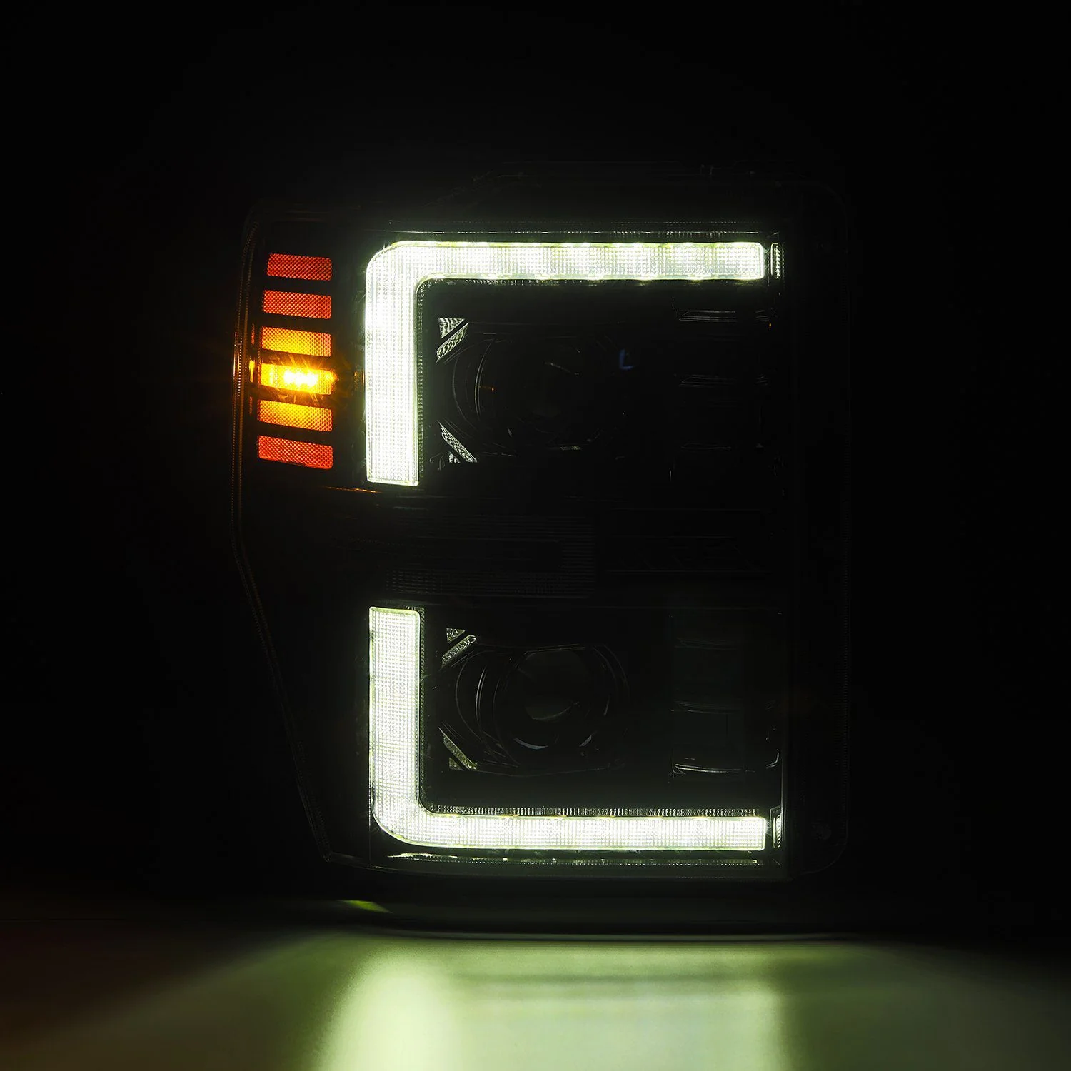 AlphaRex LED Projector Headlights Ford Excursion (08-10) [LUXX Series - DRL Light Tube] Black or Alpha-Black - Image 13