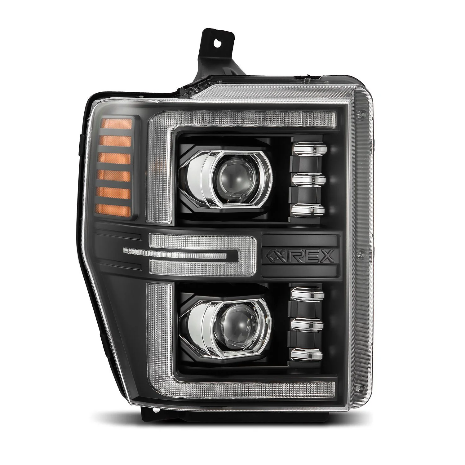 AlphaRex LED Projector Headlights Ford Excursion (08-10) [LUXX Series - DRL Light Tube] Black or Alpha-Black - Image 2