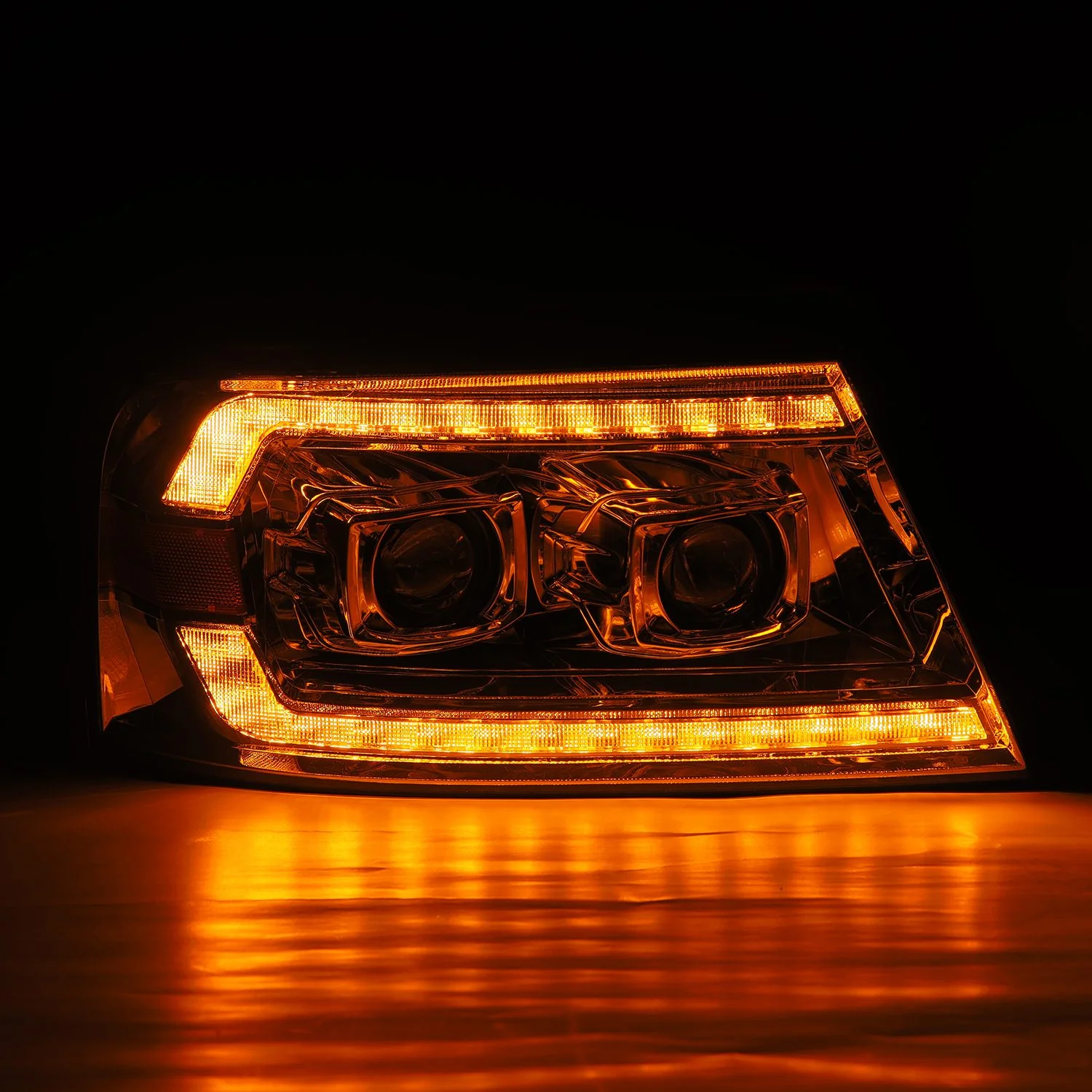 AlphaRex LED Projector Headlights Ford F150 (04-08) [LUXX Series - DRL Light Tube] Black / Chrome / Alpha-Black - Image 13