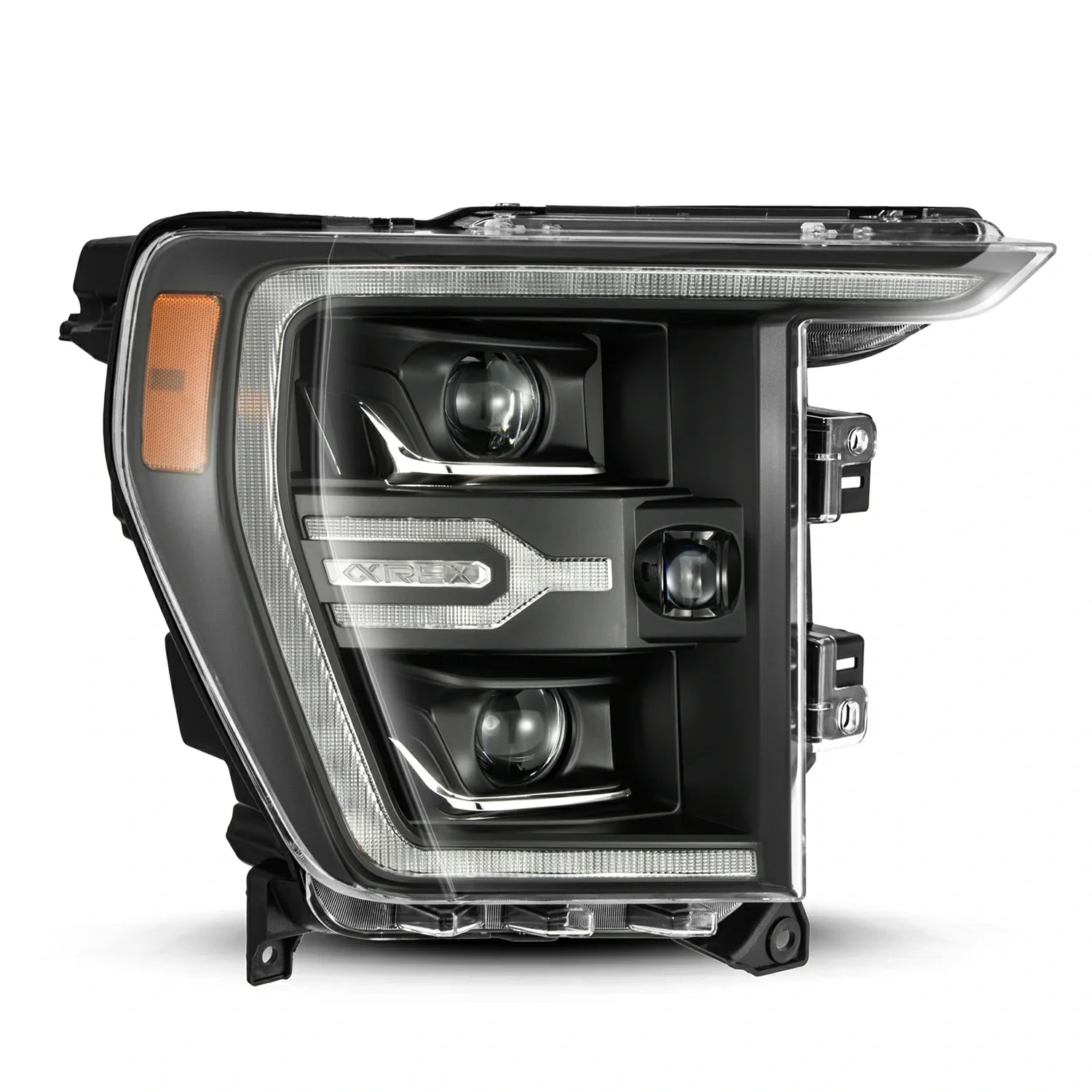 AlphaRex LED Projector Headlights Ford F150 / F150 Raptor (21-23) [LUXX Series - DRL Light Tube] Alpha-Black or Black - Image 9