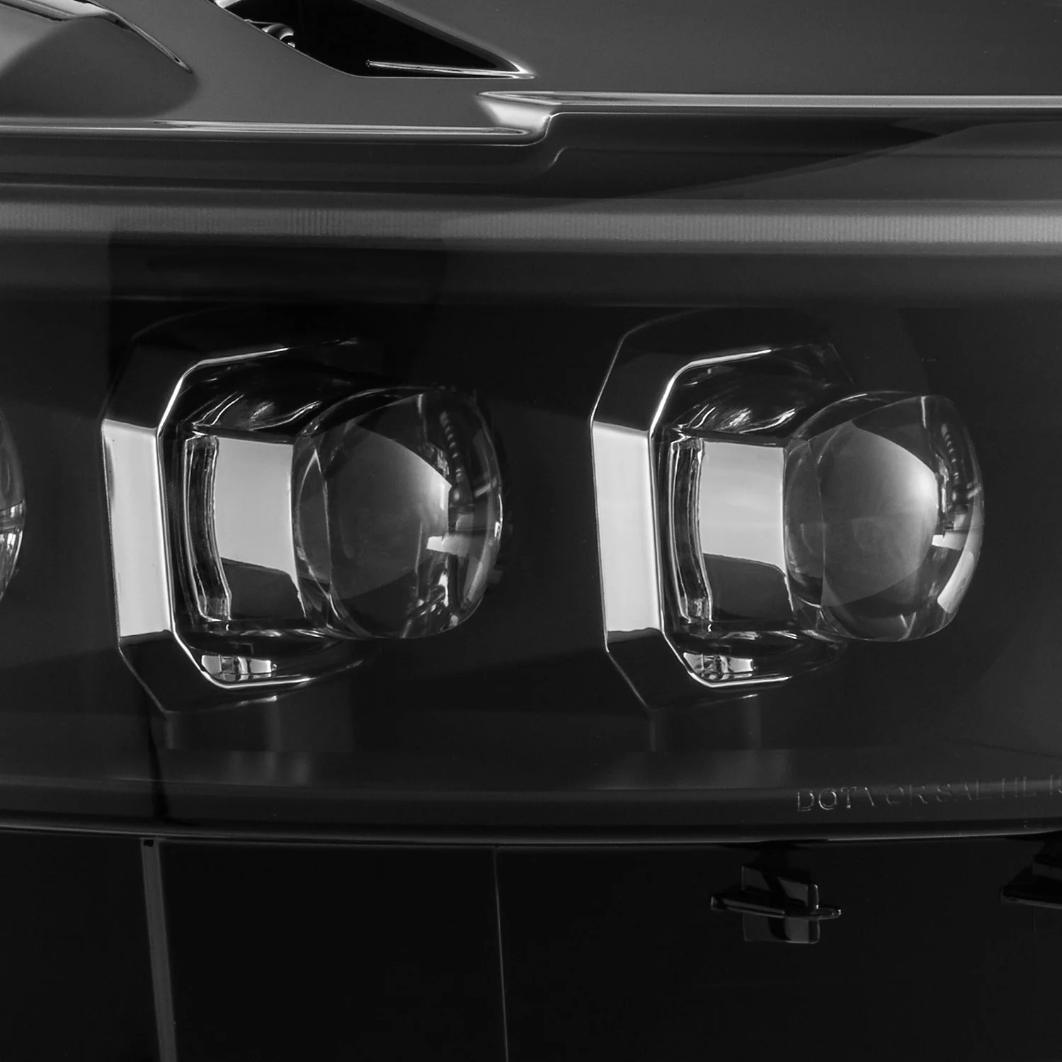 AlphaRex LED Projector Headlights Ford Mustang (15-17) S550 [3D Ice-Cube LED - NOVA Series w/ DRL] Alpha-Black or Black - Image 3