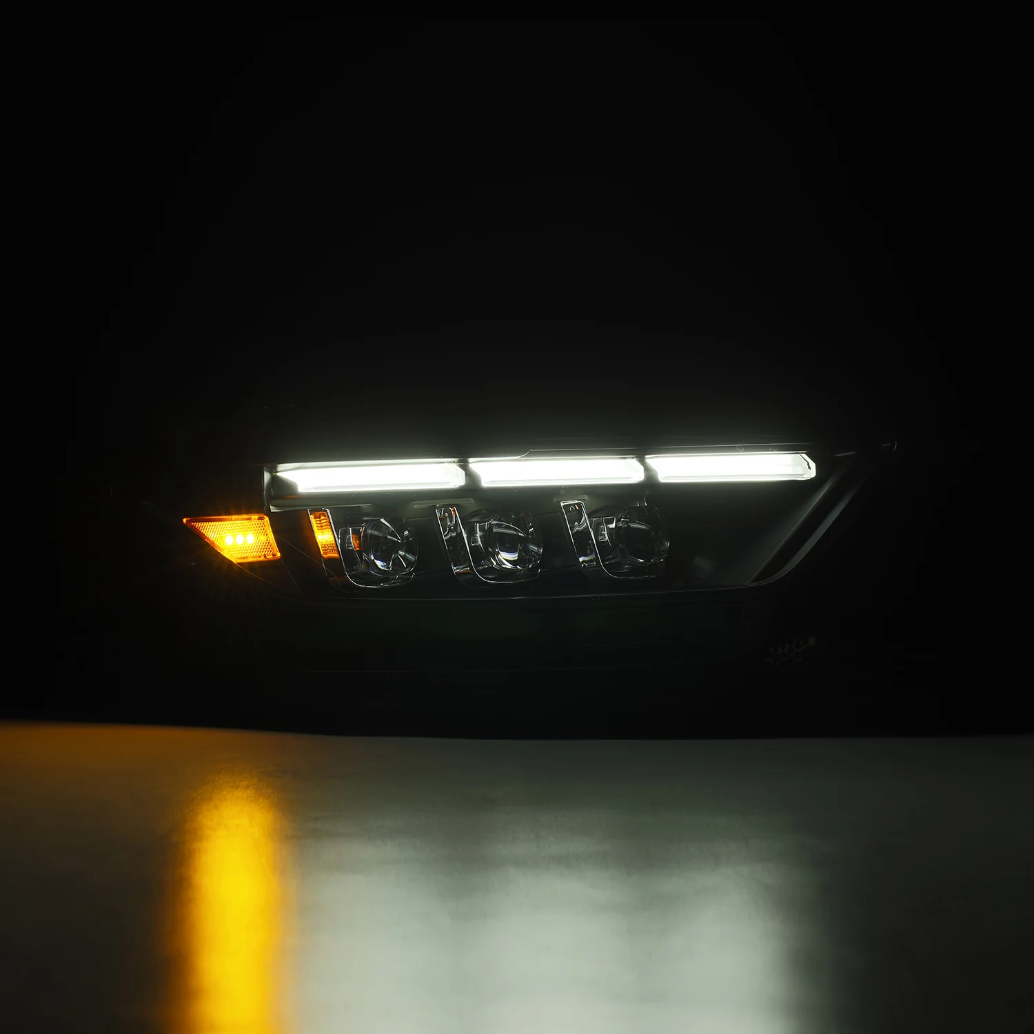 AlphaRex LED Projector Headlights Ford Mustang (15-17) S550 [3D Ice-Cube LED - NOVA Series w/ DRL] Alpha-Black or Black - Image 30