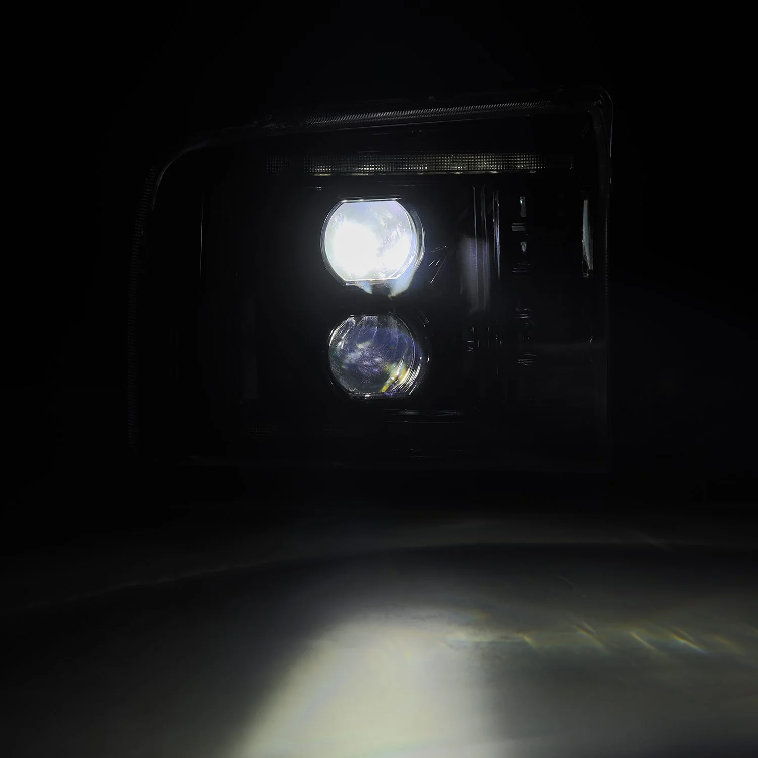 AlphaRex LED Projector Headlights Ford Super Duty (05-07) [LUXX Series - DRL Light Tube] Black or Alpha-Black - Image 6