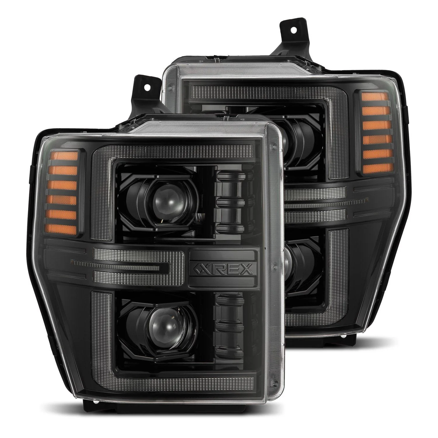 AlphaRex LED Projector Headlights Ford Super Duty (08-10) [LUXX Series - DRL Light Tube] Black or Alpha-Black - Image 10