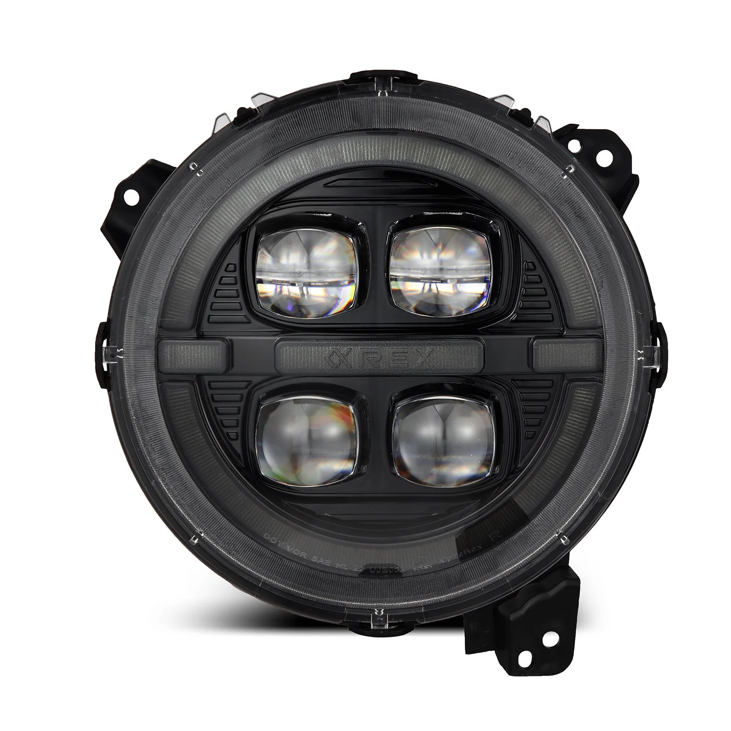 AlphaRex LED Projector Headlights Jeep Gladiator JT (18-23) [3D Ice-Cube LED - NOVA Series w/ DRL] Alpha-Black or Black - Image 3