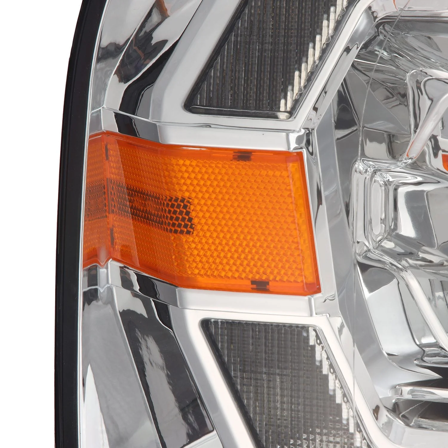 AlphaRex LED Projector Headlights Lincoln Mark LT (06-08) [LUXX Series - DRL Light Tube] Black / Chrome / Alpha-Black - Image 9