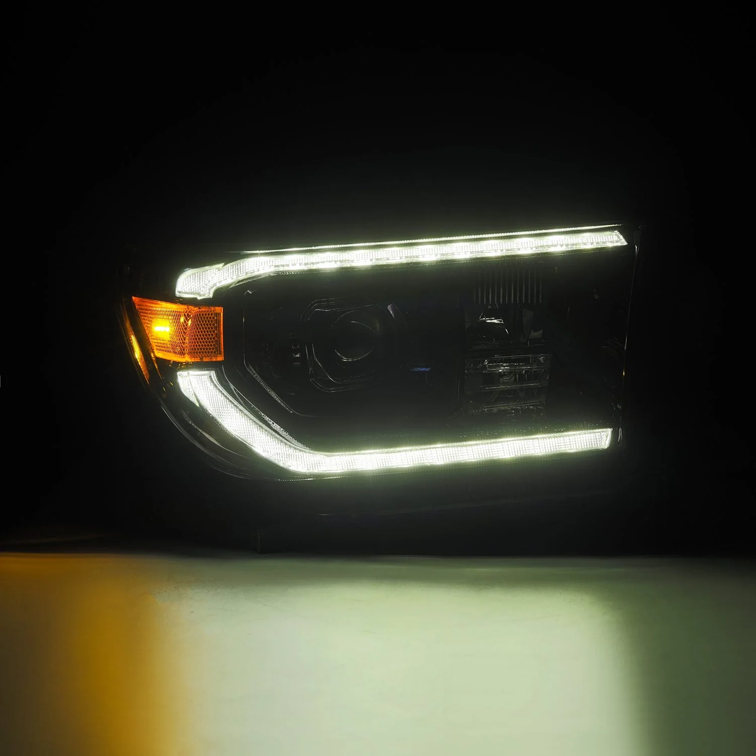 AlphaRex LED Projector Headlights Toyota Sequoia (08-17) [G2 Version LUXX Series - DRL Light Tube] Alpha-Black / Black / Chrome - Image 30