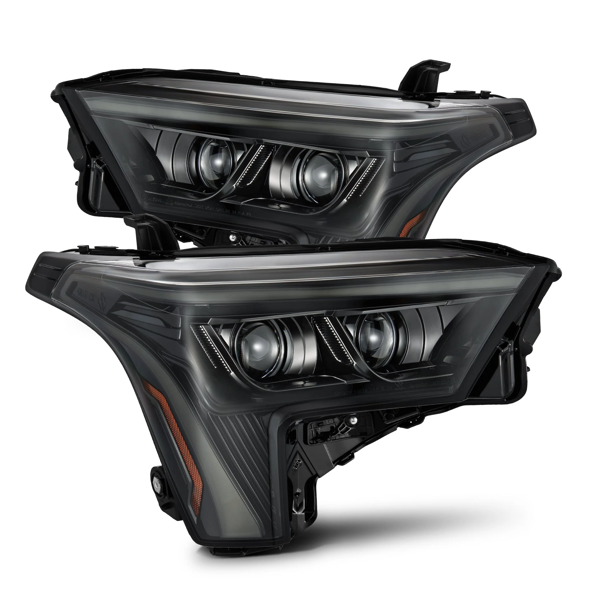 AlphaRex LED Projector Headlights Toyota Sequoia (22-23) [LUXX Series - DRL Light Tube] Alpha-Black or Black