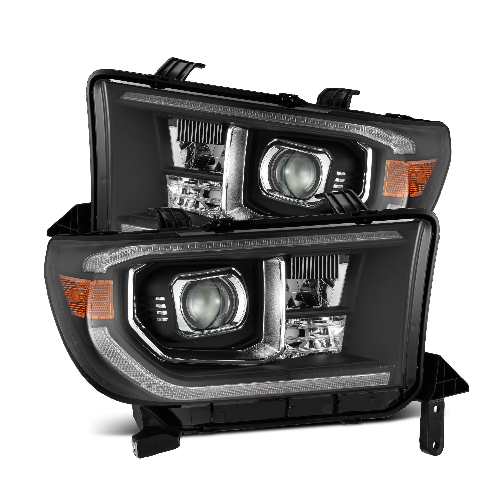 AlphaRex LED Projector Headlights Toyota Tacoma (07-13) [G2 Version LUXX Series - DRL Light Tube] Alpha-Black / Black / Chrome