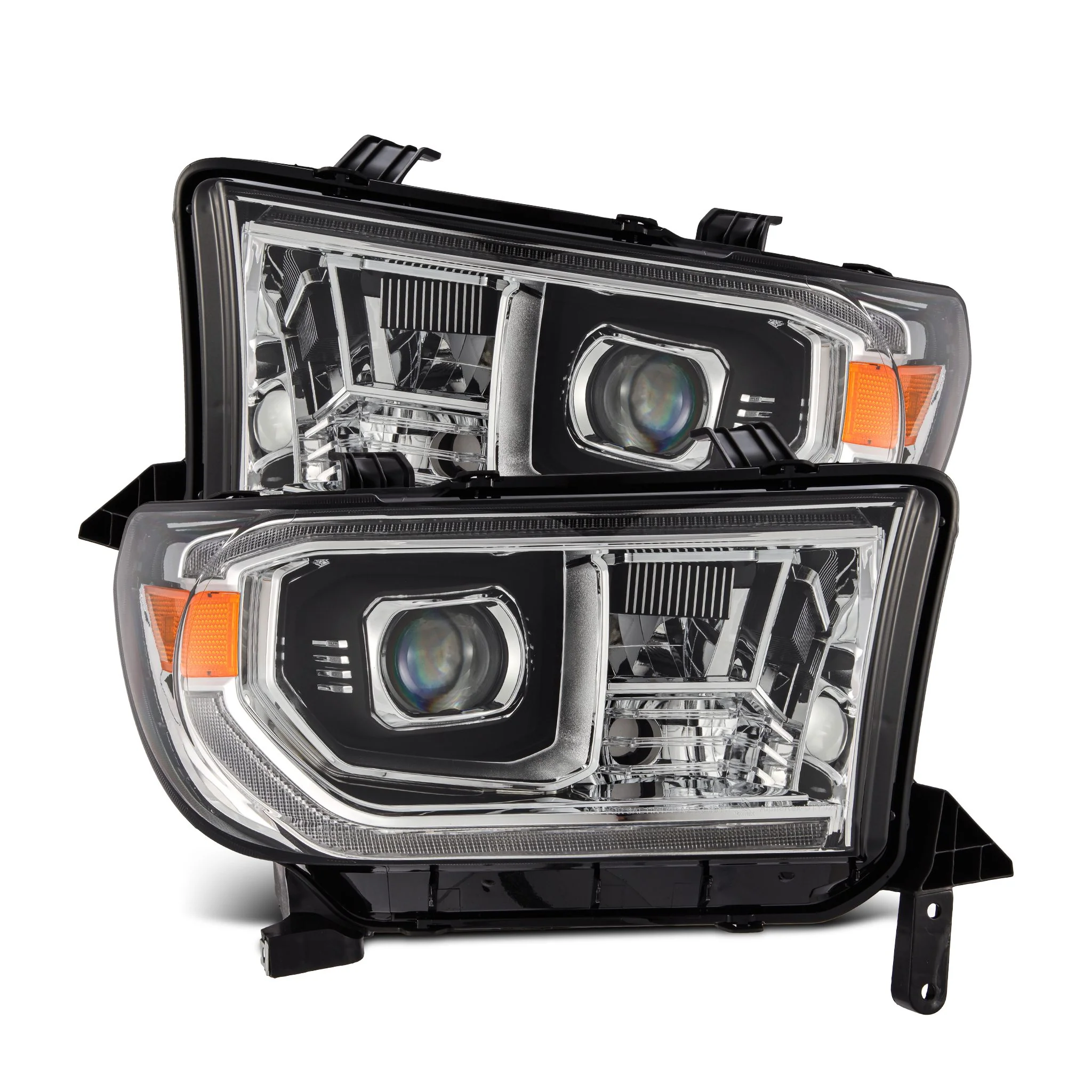 AlphaRex LED Projector Headlights Toyota Tacoma (07-13) [G2 Version LUXX Series - DRL Light Tube] Alpha-Black / Black / Chrome - Image 10