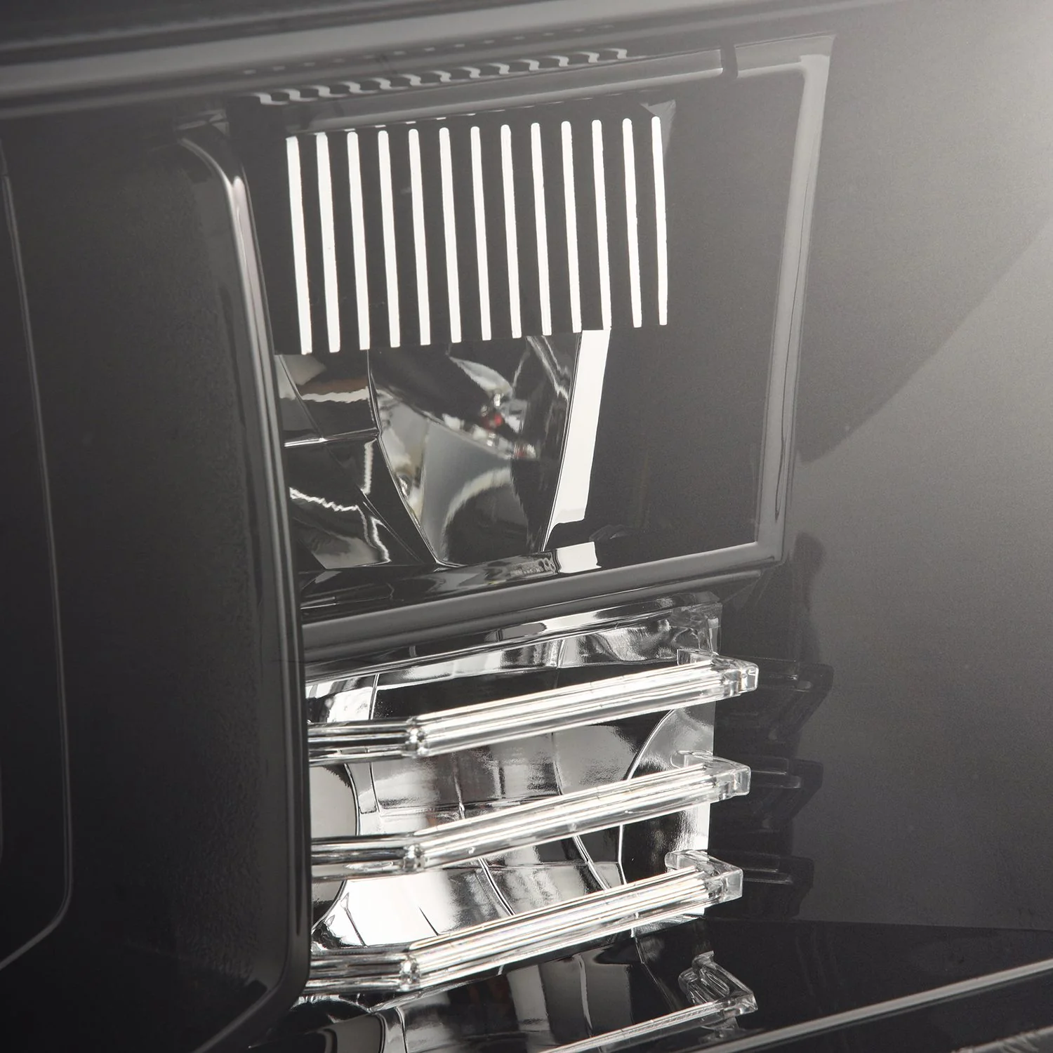 AlphaRex LED Projector Headlights Toyota Tacoma (07-13) [G2 Version LUXX Series - DRL Light Tube] Alpha-Black / Black / Chrome - Image 23