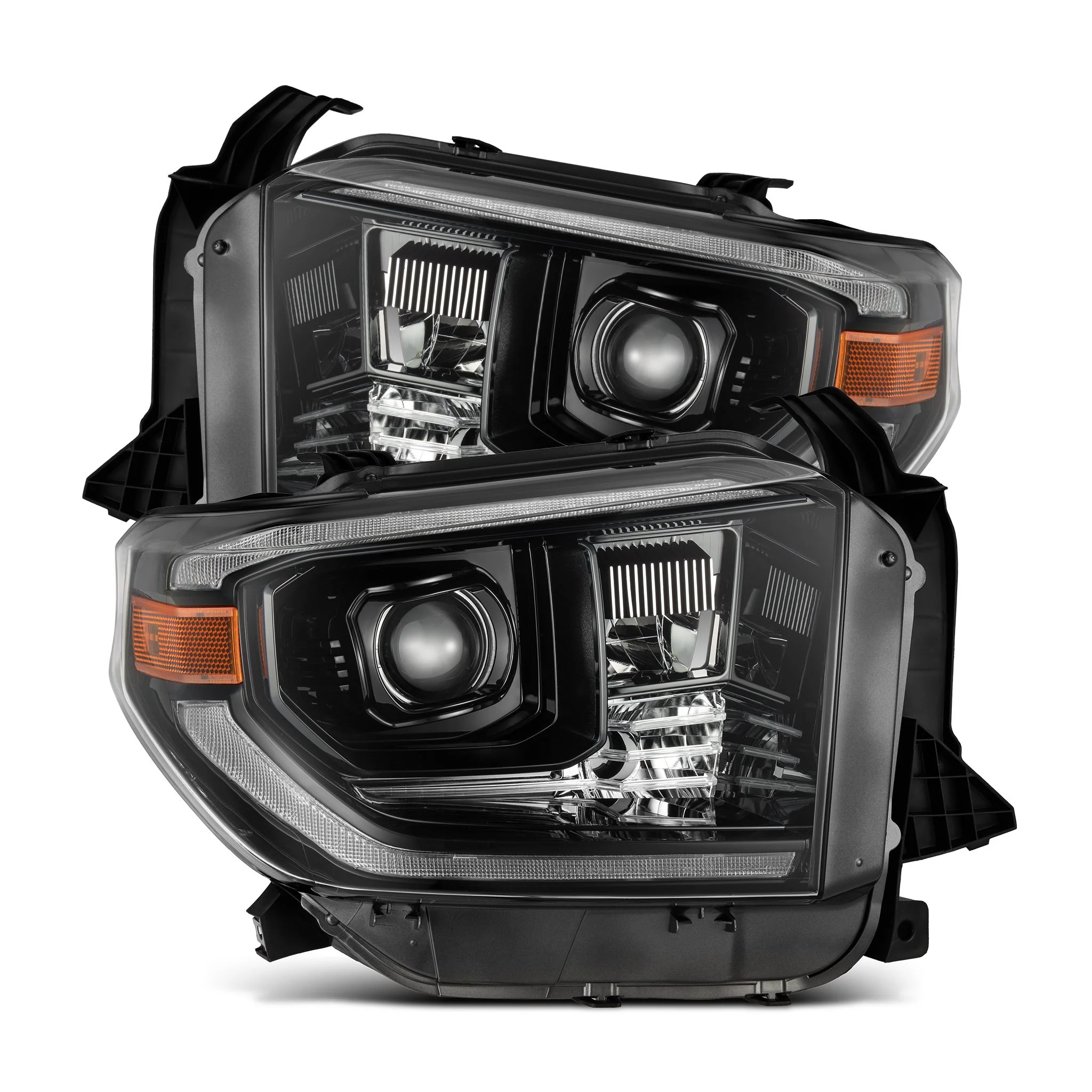 AlphaRex LED Projector Headlights Toyota Tundra (14-21) [G2 Version LUXX Series - DRL Light Tube] Alpha-Black or Black