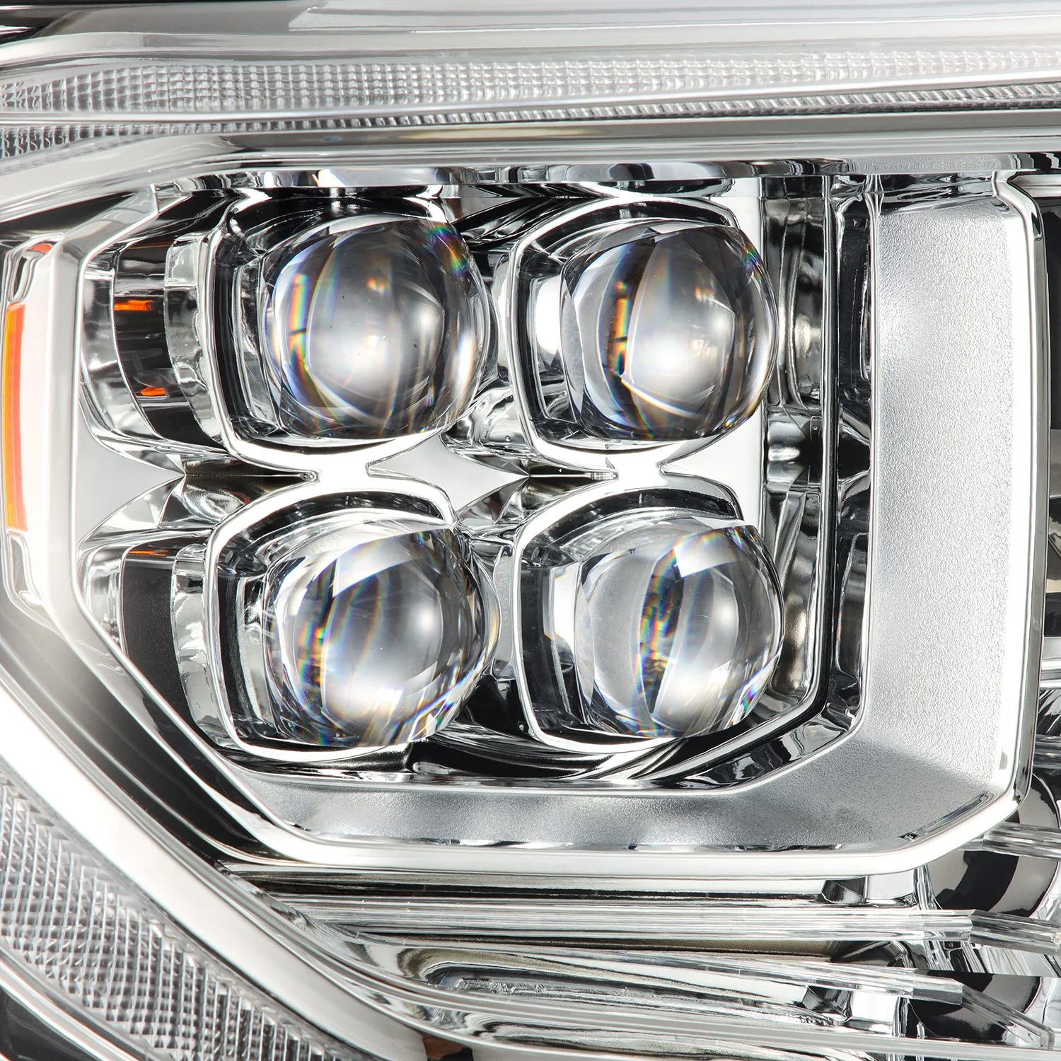 AlphaRex LED Projector Headlights Toyota Tundra (14-21) [MK II NOVA Series w/ DRL & Level Adjuster] Alpha-Black / Black / Chrome - Image 13