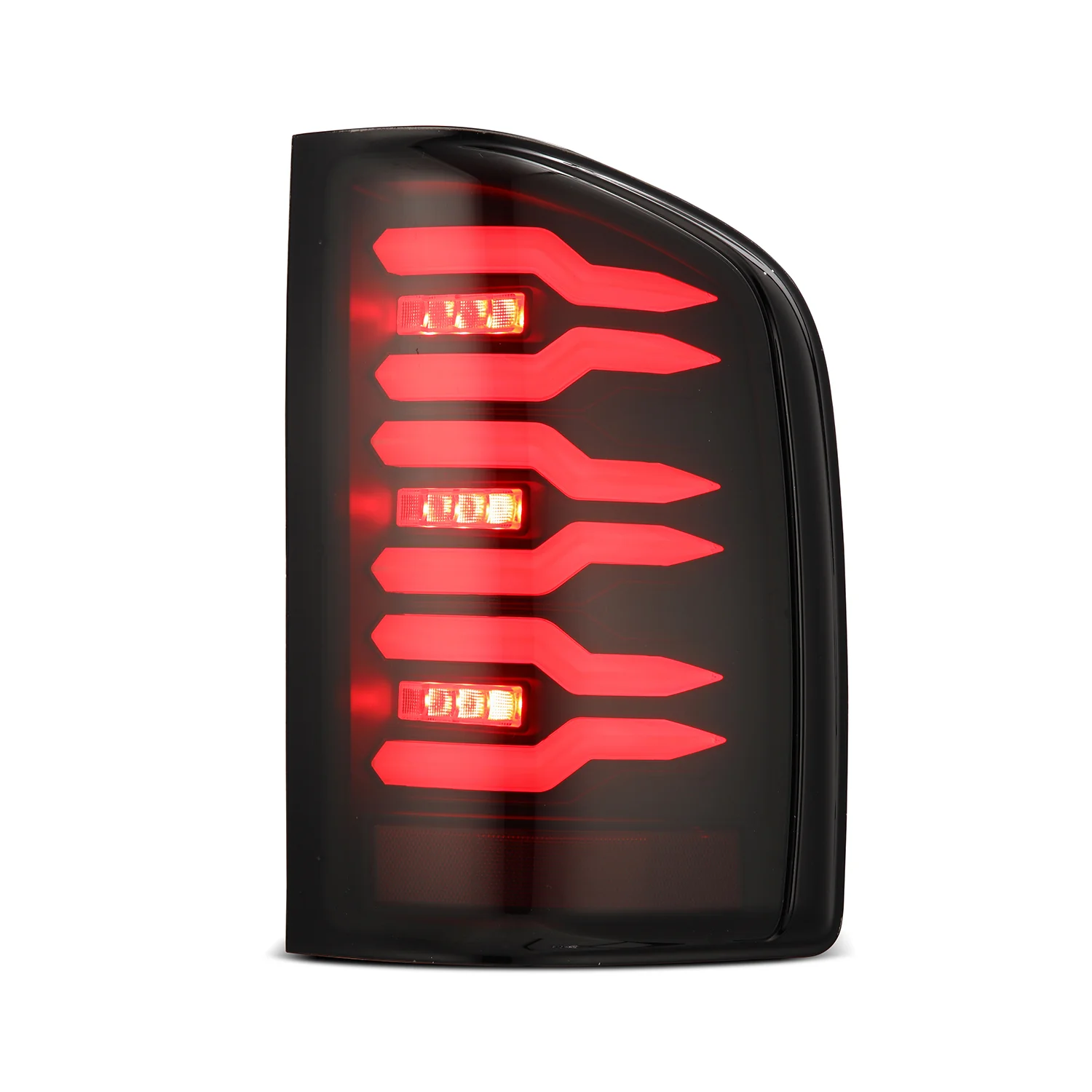 AlphaRex LED Tail Lights Chevy Silverado (07-13) LUXX Series - Black / Black-Red / Alpha-Black - Image 11