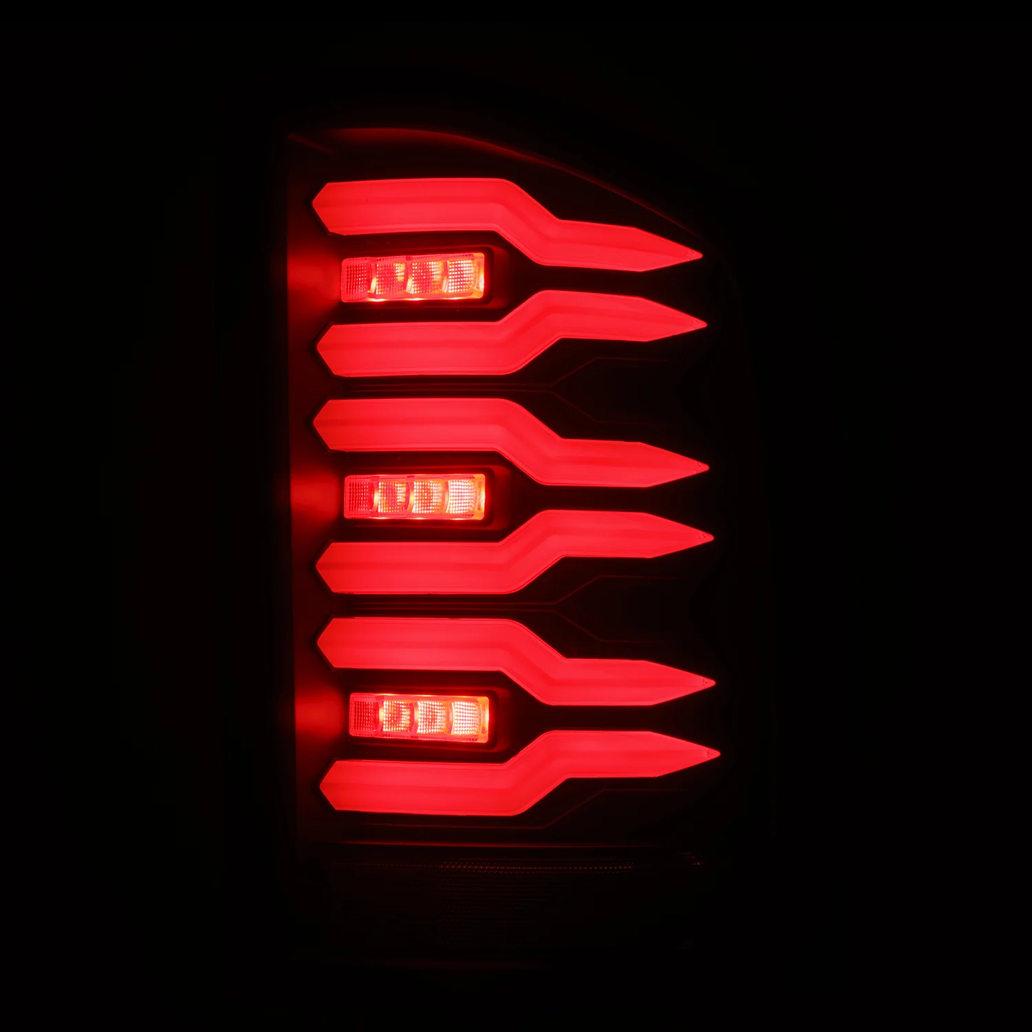 AlphaRex LED Tail Lights Chevy Silverado (07-13) LUXX Series - Black / Black-Red / Alpha-Black - Image 17