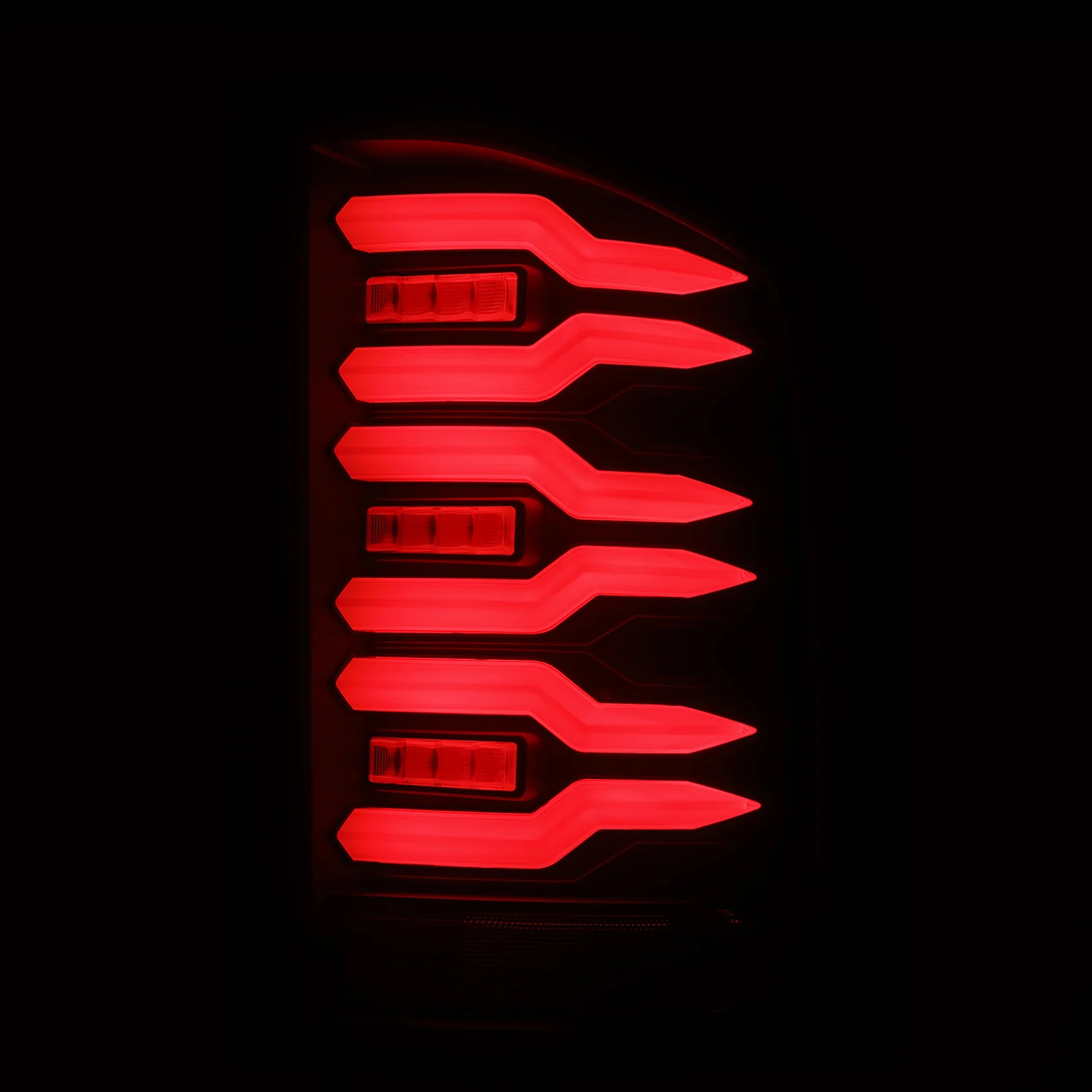 AlphaRex LED Tail Lights Chevy Silverado (07-13) LUXX Series - Black / Black-Red / Alpha-Black - Image 18
