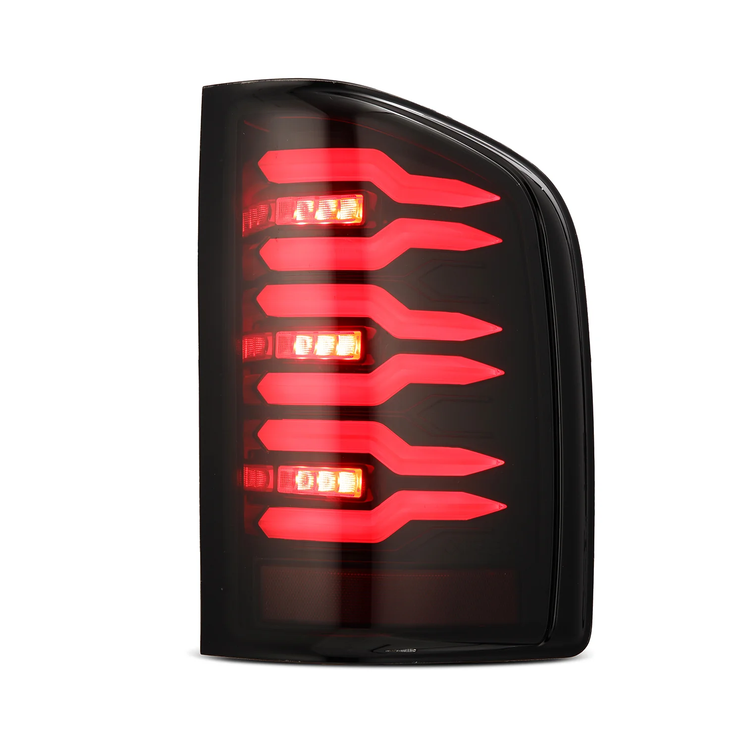 AlphaRex LED Tail Lights Chevy Silverado (07-13) LUXX Series - Black / Black-Red / Alpha-Black - Image 2