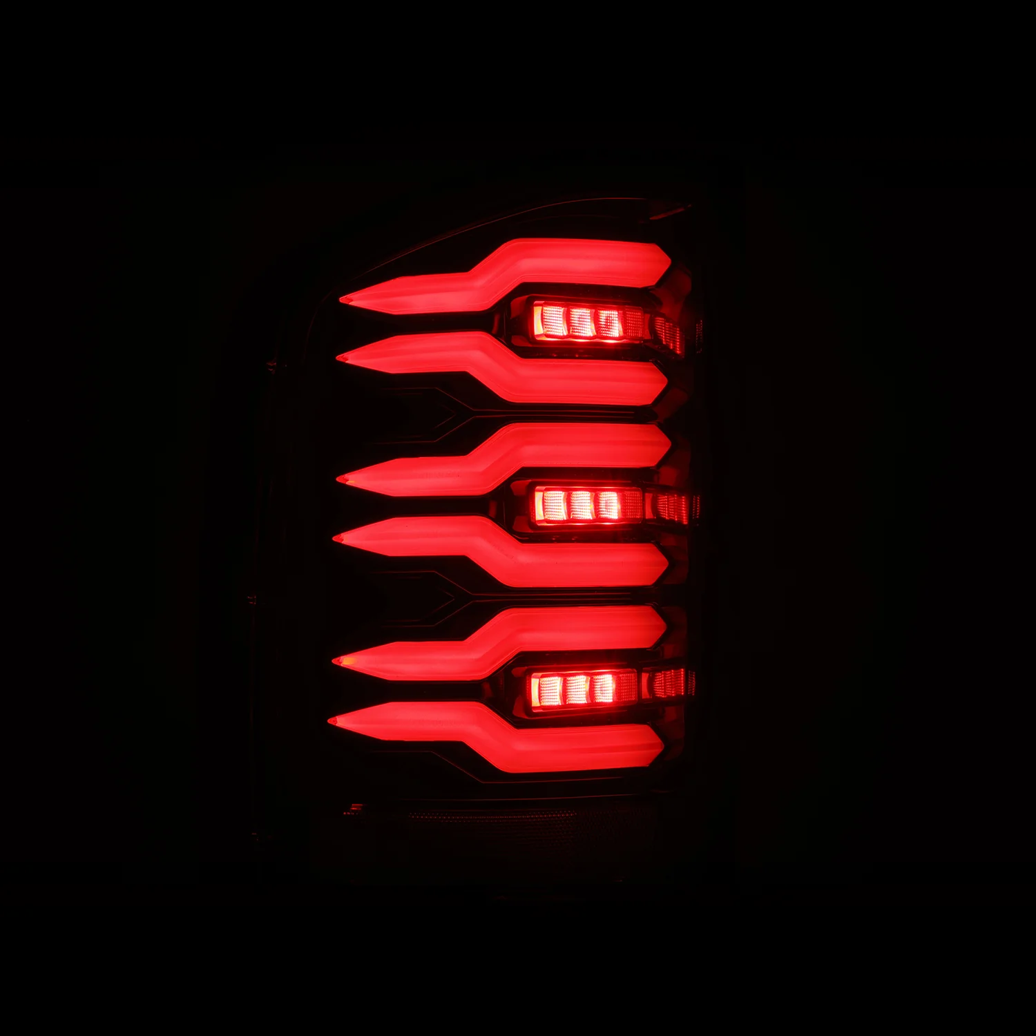 AlphaRex LED Tail Lights Chevy Silverado (07-13) LUXX Series - Black / Black-Red / Alpha-Black - Image 26