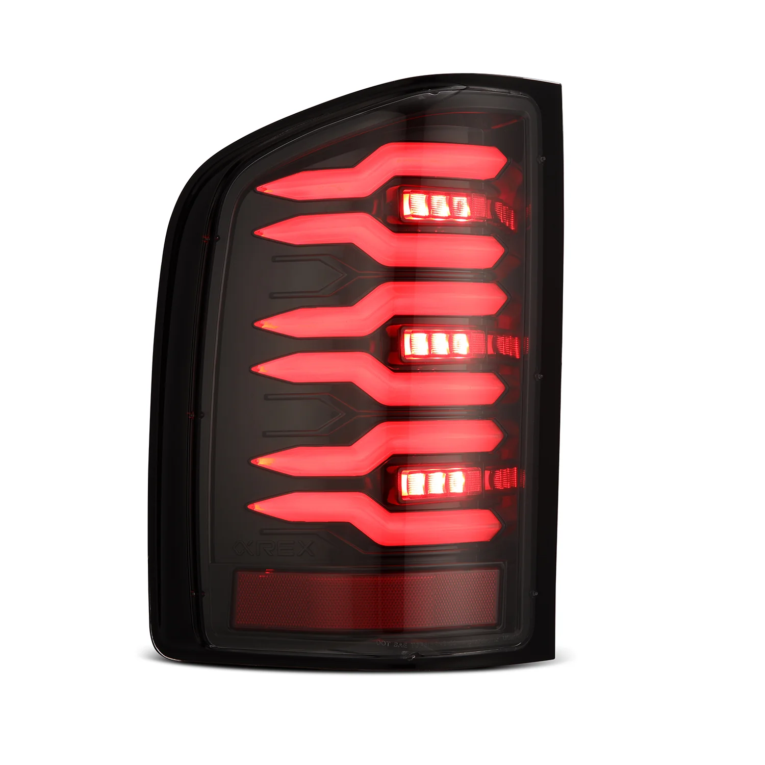 AlphaRex LED Tail Lights Chevy Silverado (07-13) LUXX Series - Black / Black-Red / Alpha-Black - Image 27