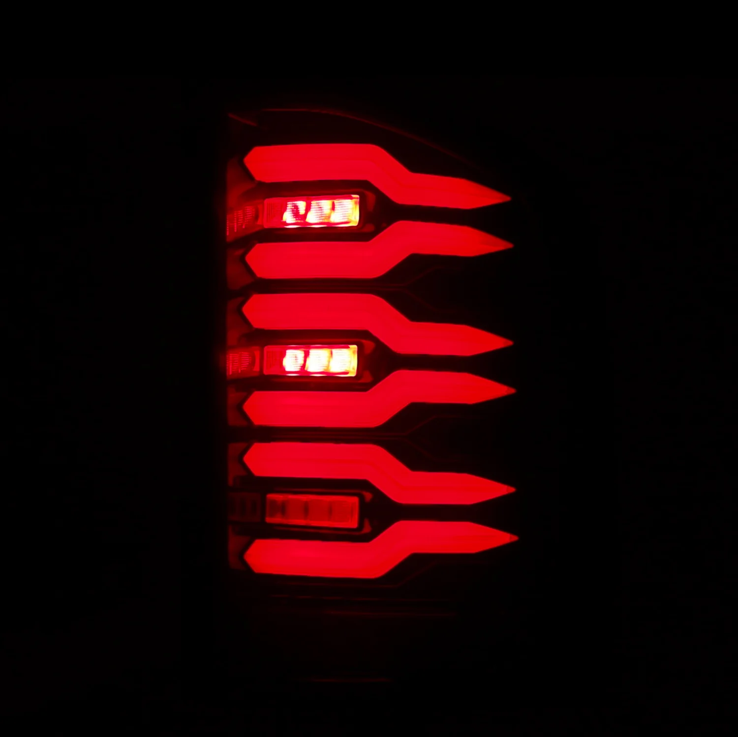 AlphaRex LED Tail Lights Chevy Silverado (07-13) LUXX Series - Black / Black-Red / Alpha-Black - Image 7