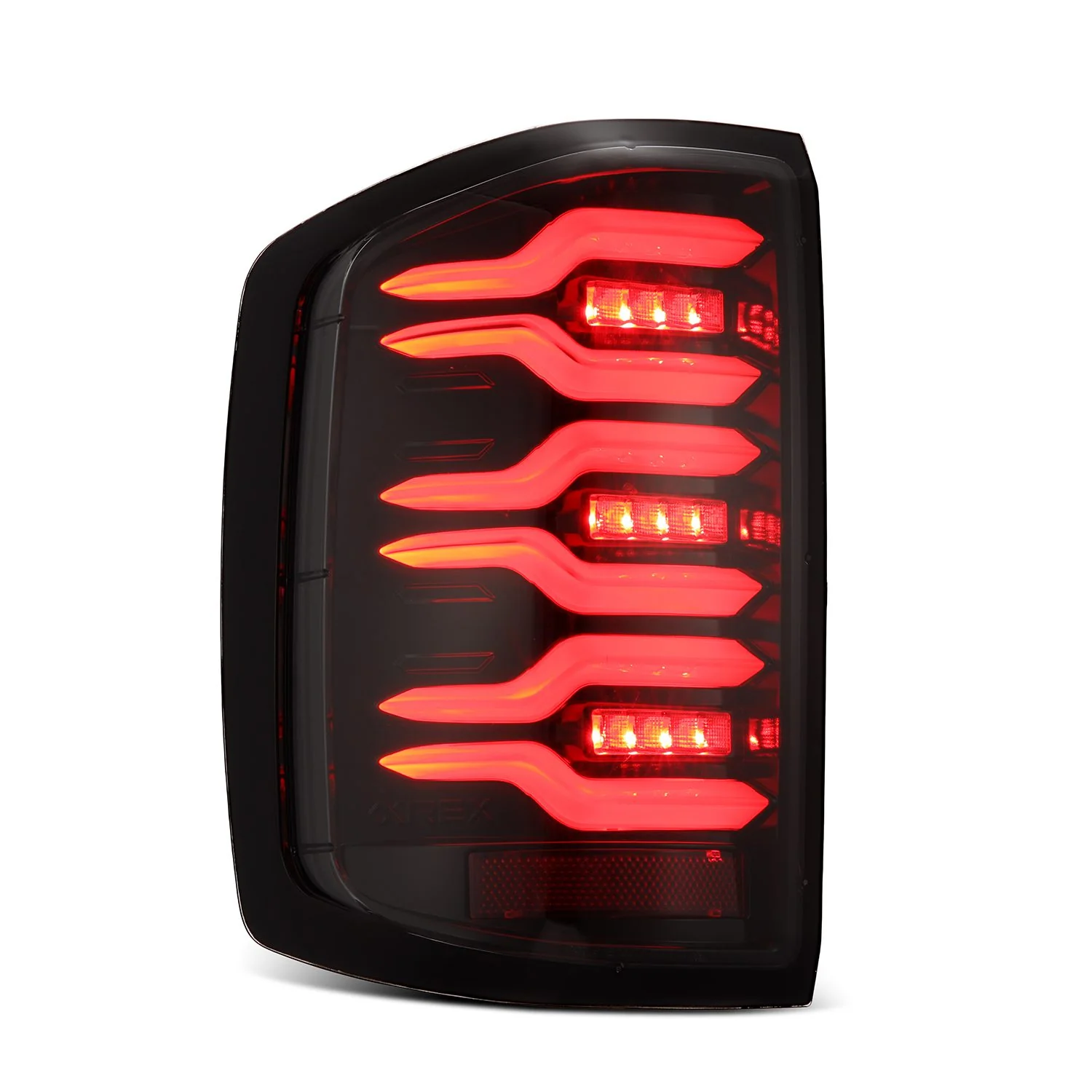 AlphaRex LED Tail Lights Chevy Silverado (14-18) LUXX Series - Black / Black-Red / Alpha-Black - Image 11