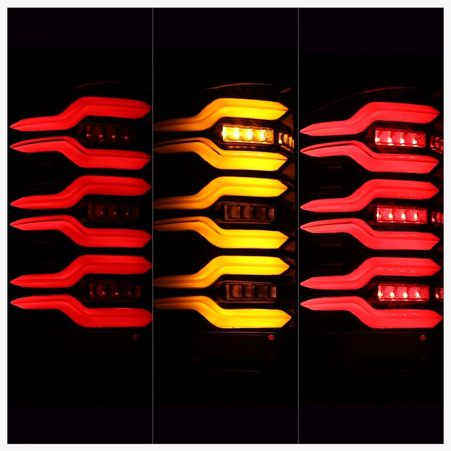 AlphaRex LED Tail Lights Chevy Silverado (14-18) LUXX Series - Black / Black-Red / Alpha-Black - Image 12