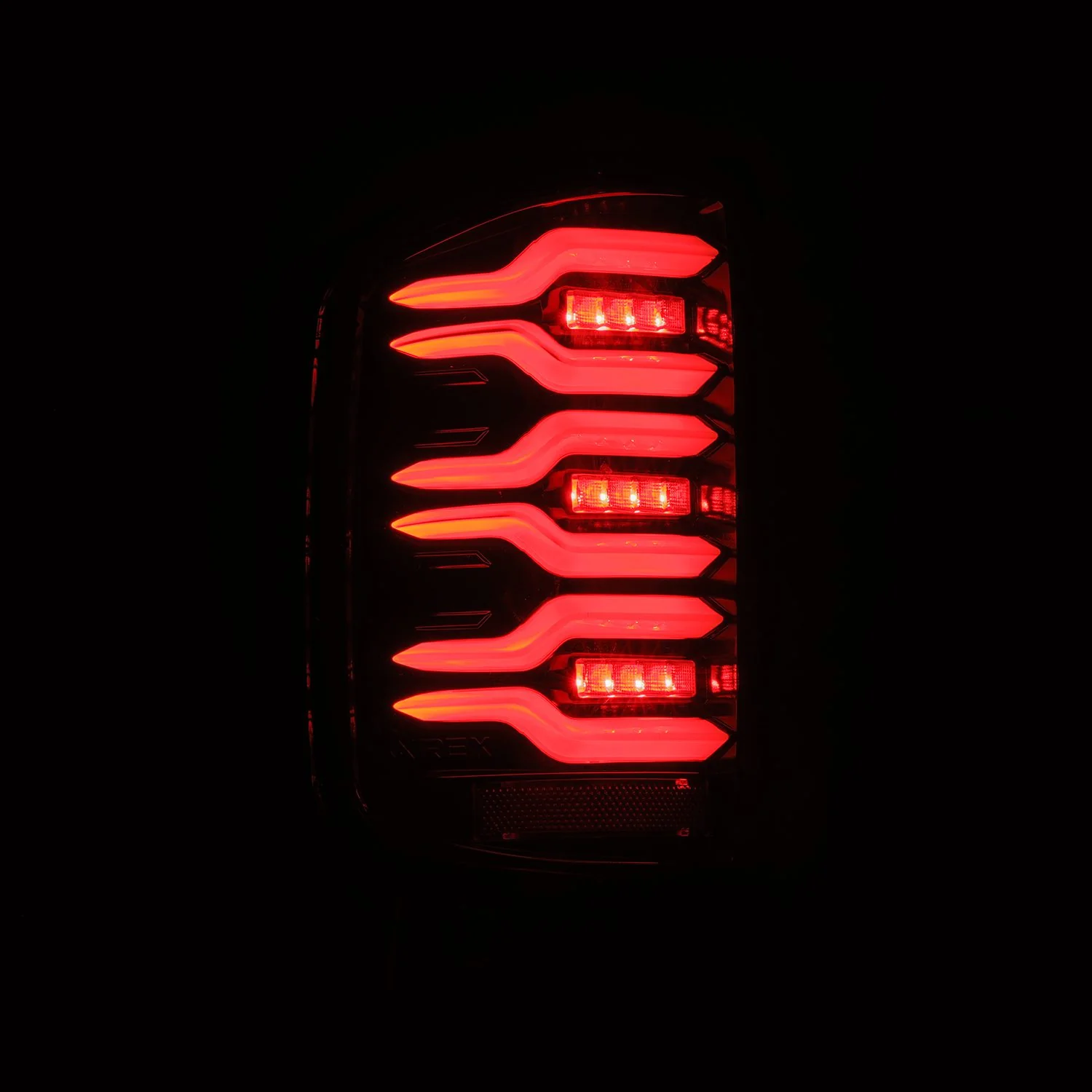 AlphaRex LED Tail Lights Chevy Silverado (14-18) LUXX Series - Black / Black-Red / Alpha-Black - Image 14