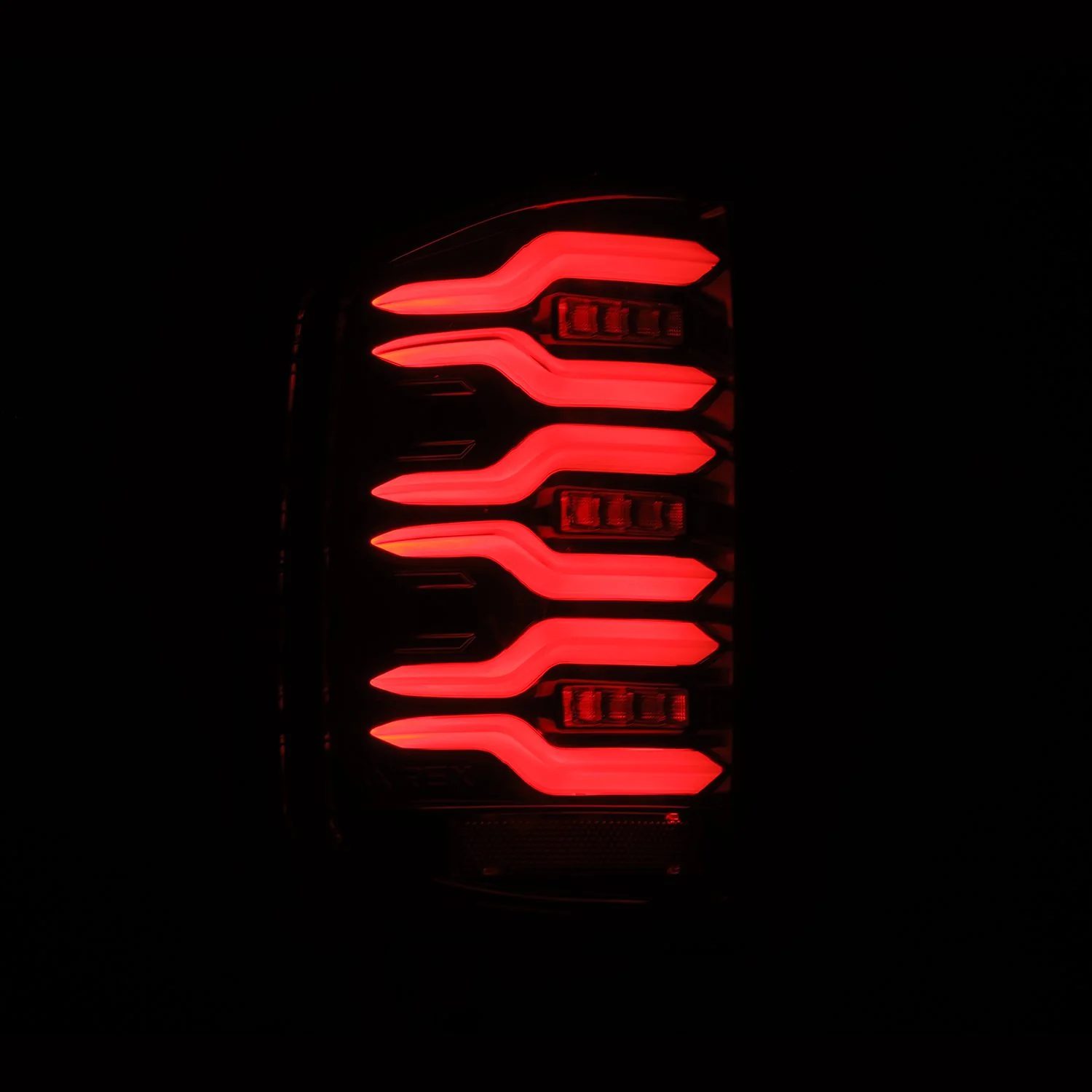 AlphaRex LED Tail Lights Chevy Silverado (14-18) LUXX Series - Black / Black-Red / Alpha-Black - Image 15