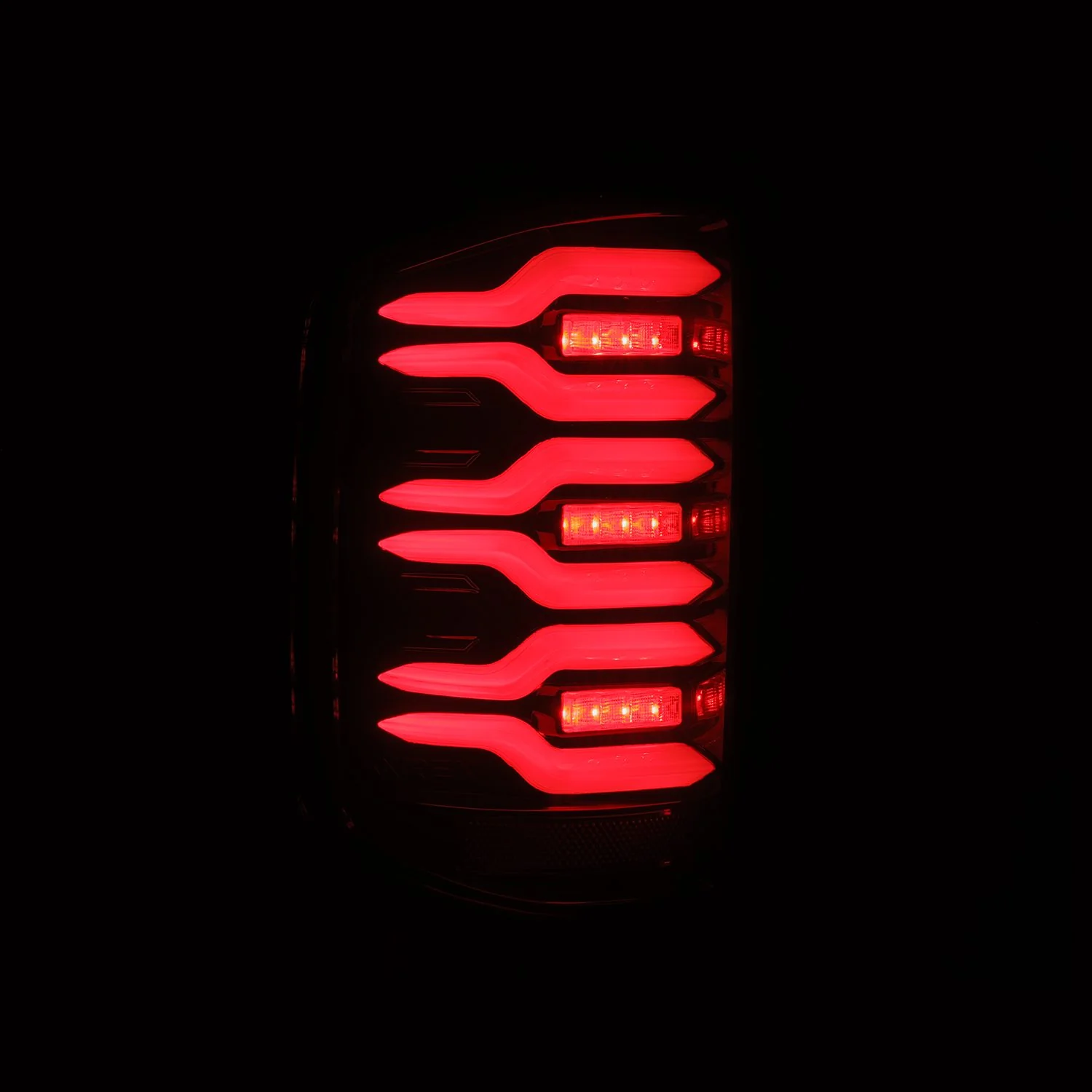 AlphaRex LED Tail Lights Chevy Silverado (14-18) LUXX Series - Black / Black-Red / Alpha-Black - Image 19
