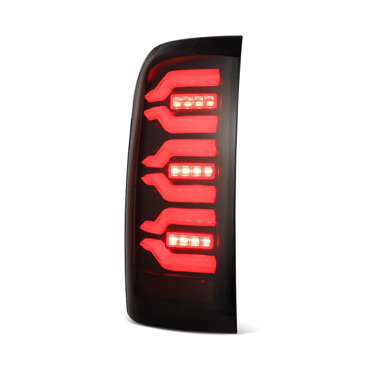 AlphaRex LED Tail Lights Chevy Silverado (14-18) LUXX Series - Black / Black-Red / Alpha-Black - Image 2