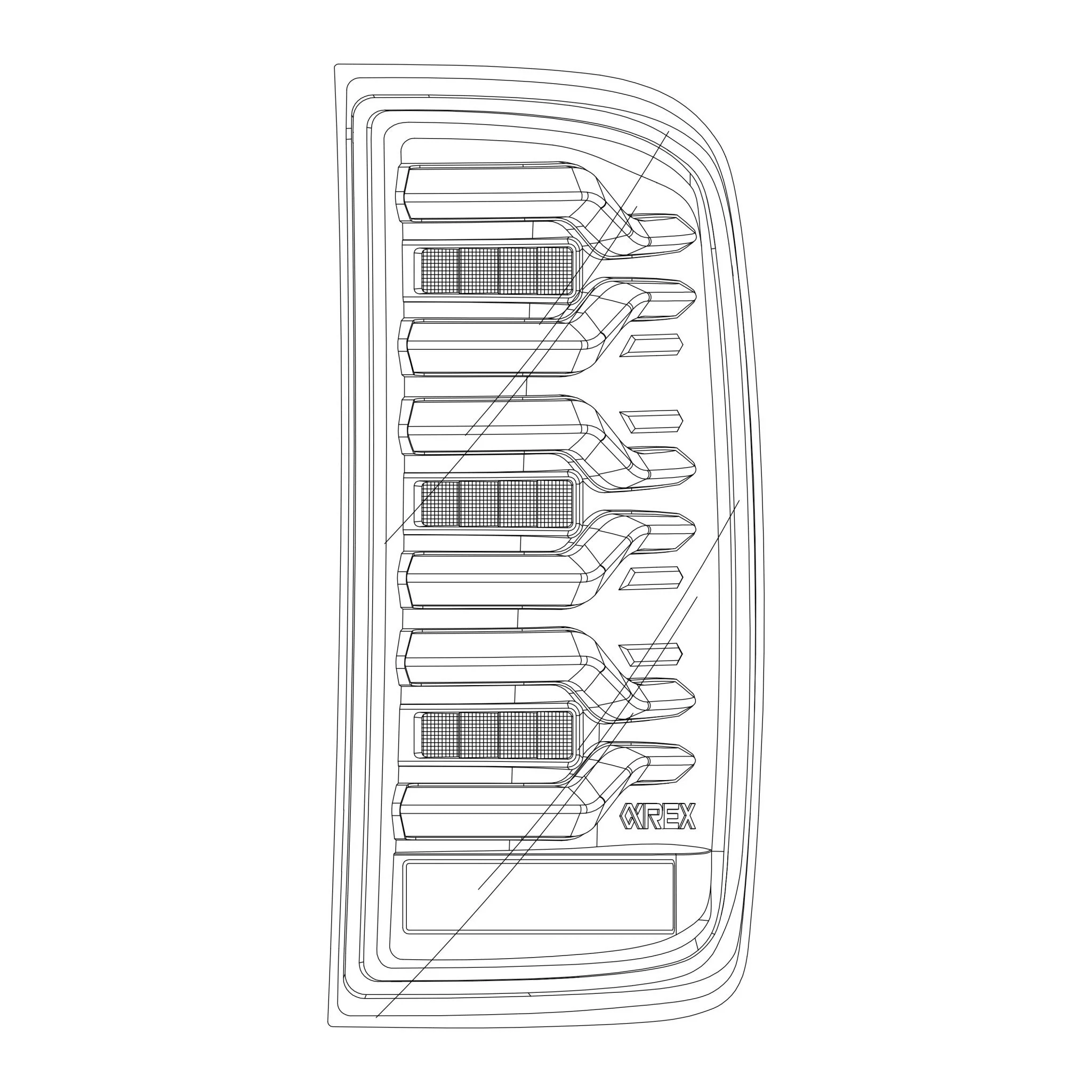 AlphaRex LED Tail Lights Chevy Silverado (14-18) LUXX Series - Black / Black-Red / Alpha-Black - Image 26