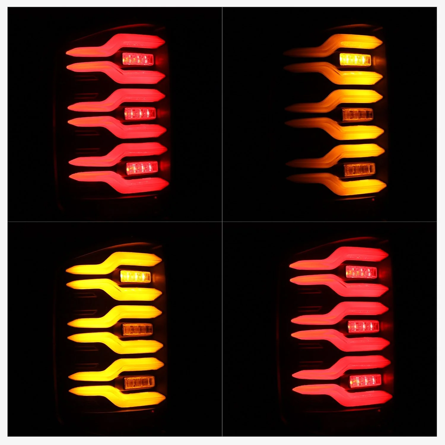 AlphaRex LED Tail Lights Chevy Silverado (14-18) LUXX Series - Black / Black-Red / Alpha-Black - Image 4