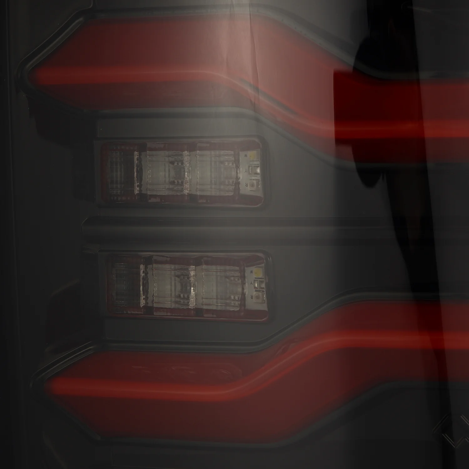 AlphaRex LED Tail Lights Dodge Ram (2009-2020) LUXX Series - Black-Red - Image 6