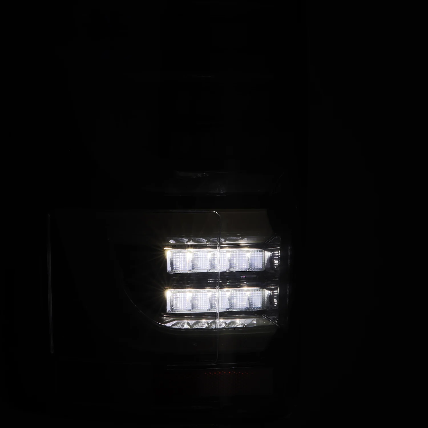 AlphaRex LED Tail Lights Ford F150 (15-20) LUXX Series - Alpha-Black / Black / Black-Red - Image 9