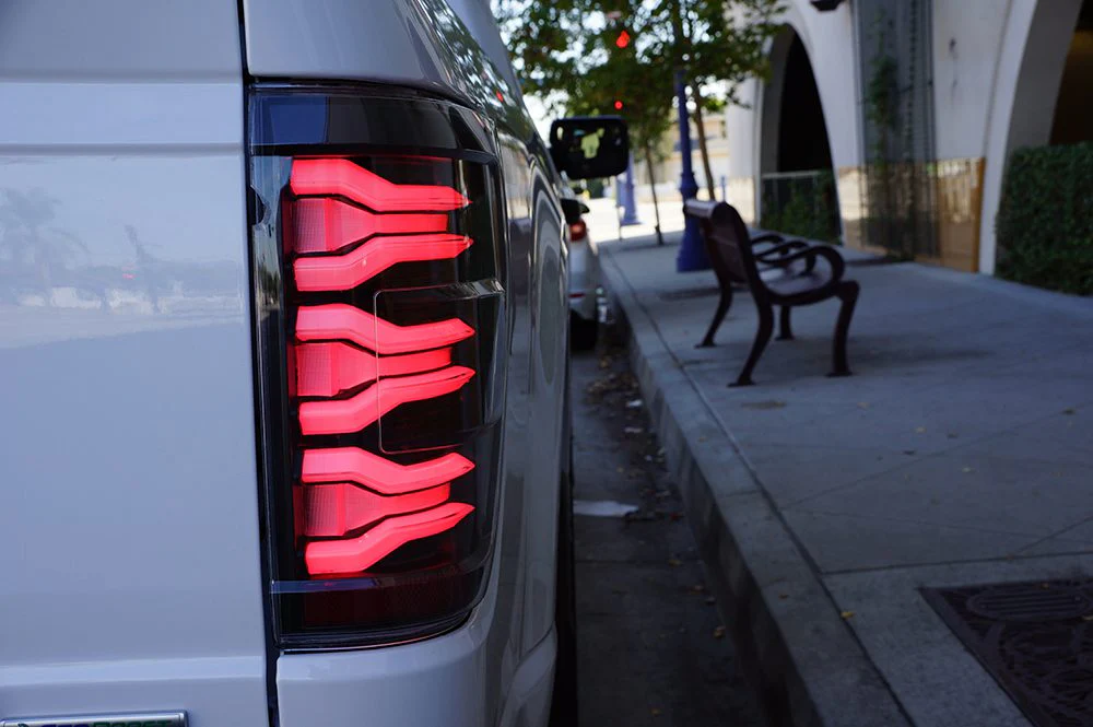 AlphaRex LED Tail Lights Ford F150 (21-23) LUXX Series - Alpha-Black / Black / Black-Red - Image 34